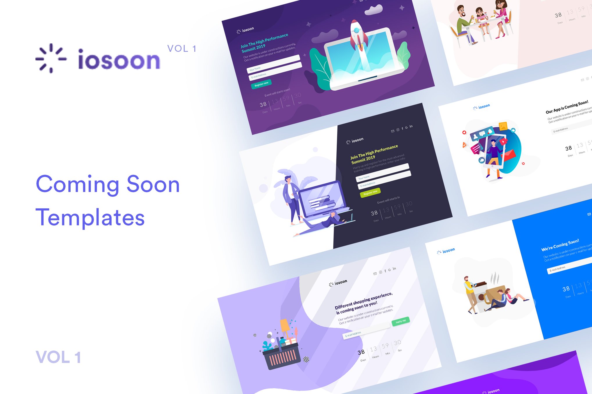 Imagen de portada de Iosoon Vol1 - Stunning Coming Soon Template (plantilla web)