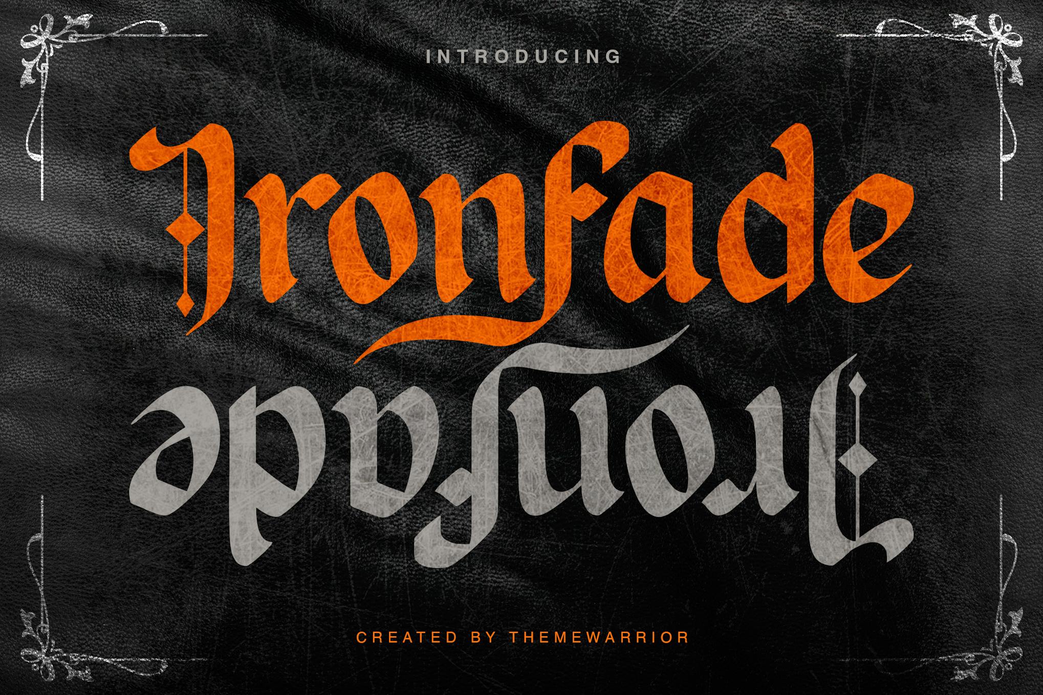 Imagen de portada de Ironfade - Blackletter Font (fuente)