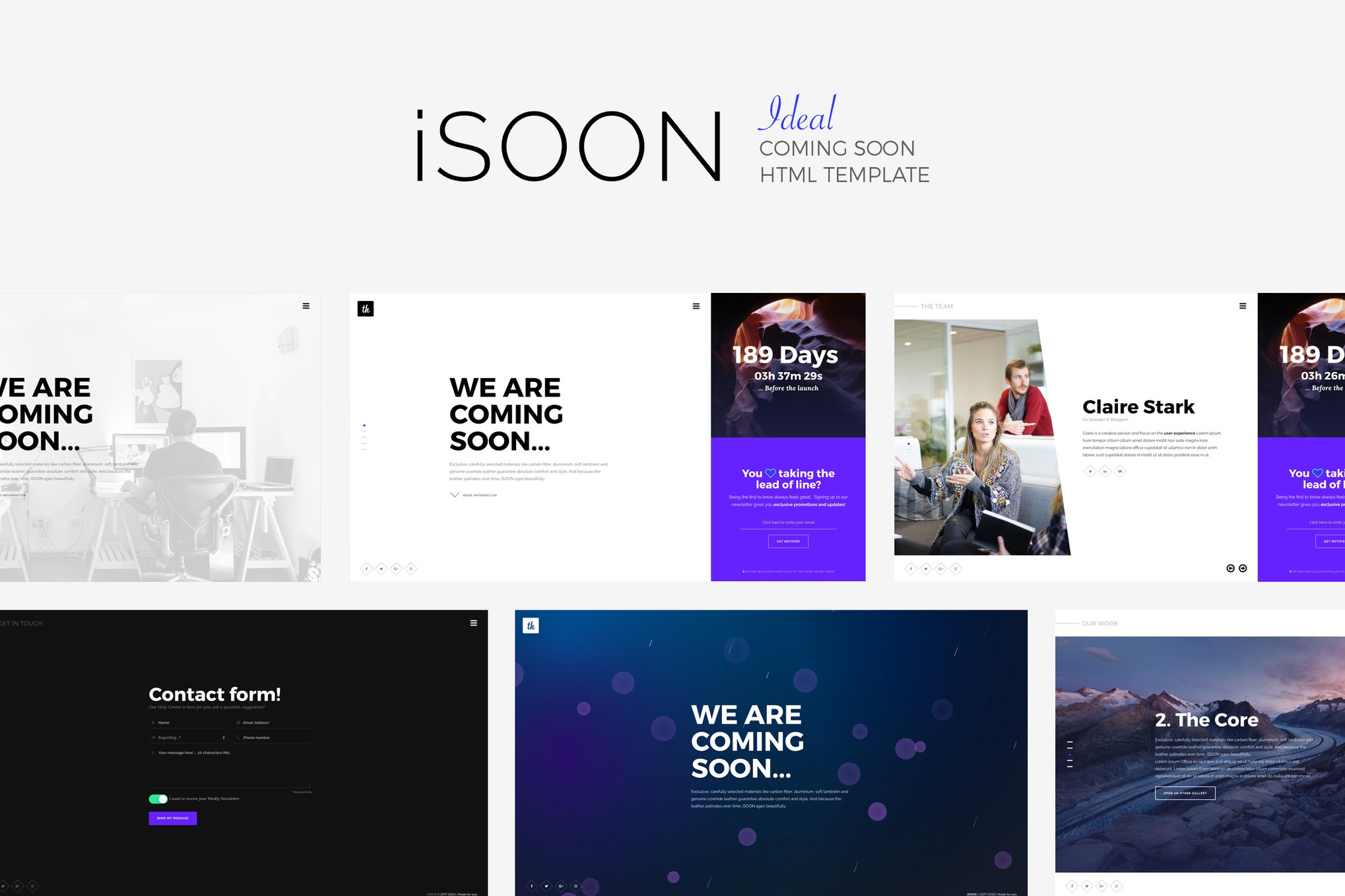 Imagen de portada de iSOON - Ideal Coming Soon Template (plantilla web)