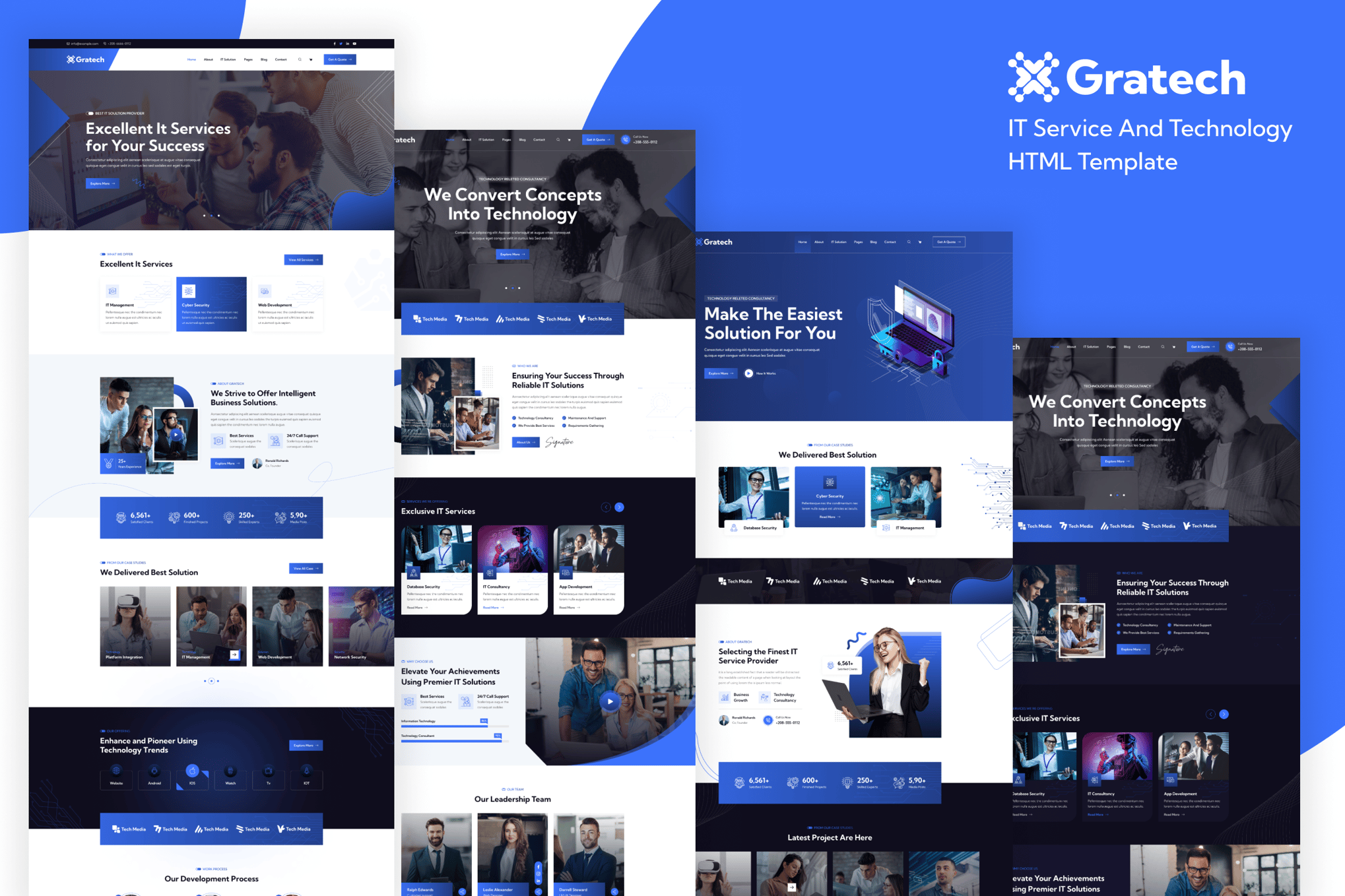 Imagen de portada de IT Service And Technology HTML Template (plantilla web)