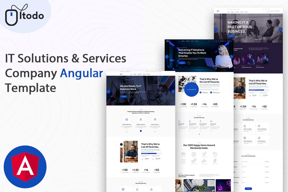 Imagen de portada de Itodo - IT Solutions & Services Company Angular (plantilla web)