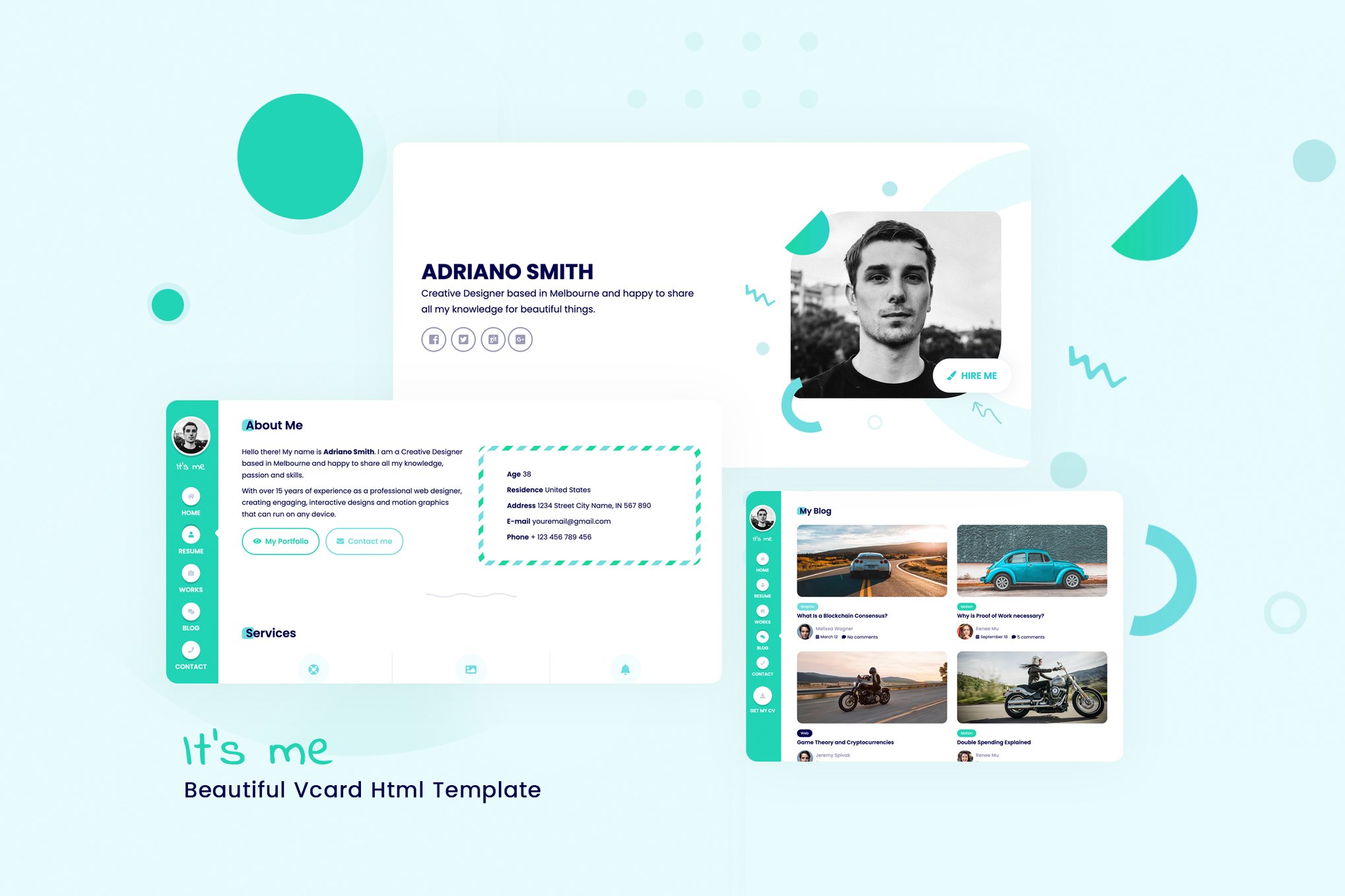 Imagen de portada de It's me - Premium Resume Html Template (plantilla web)
