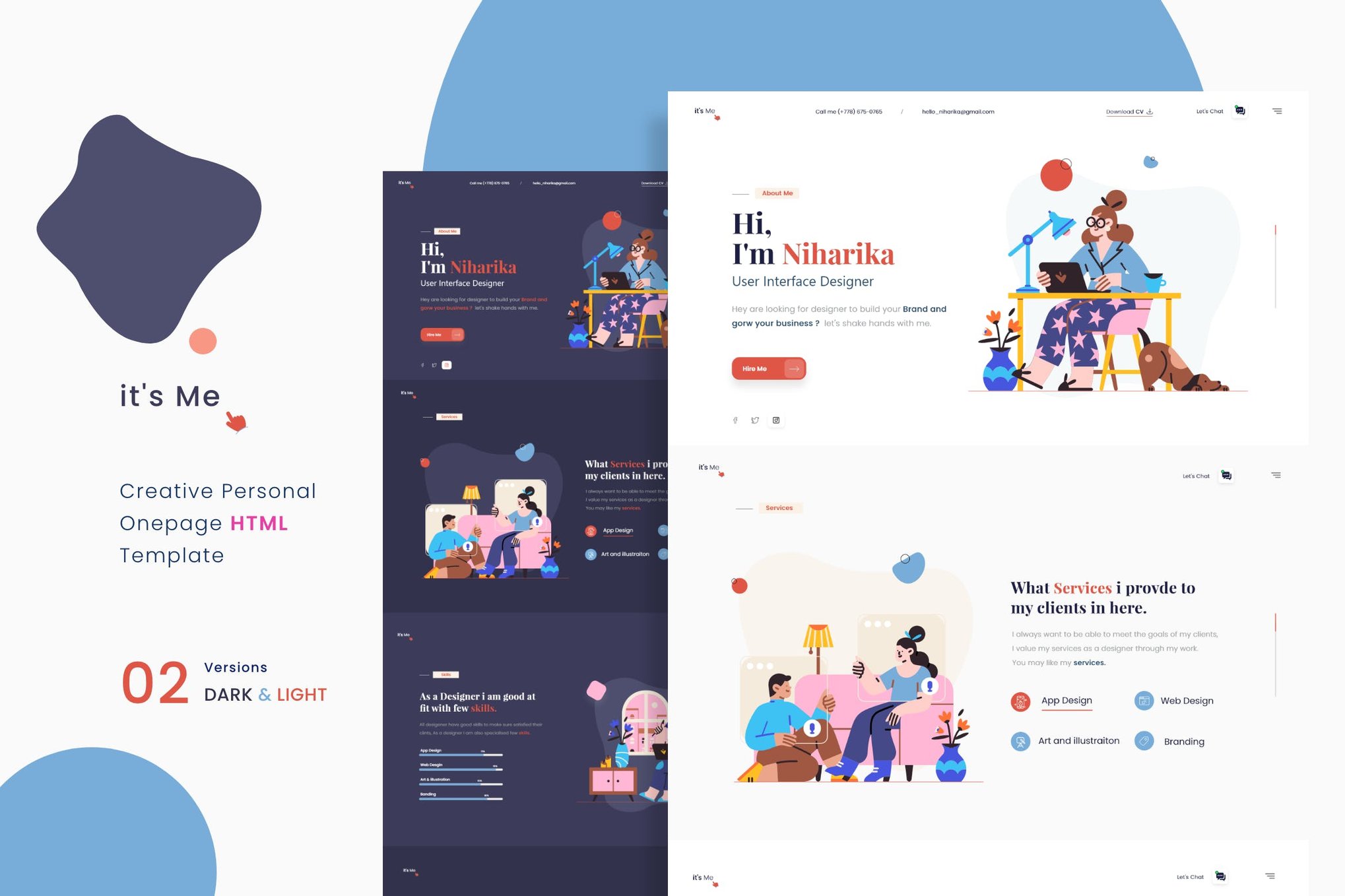 Imagen de portada de itsme Personal Portfolio Template (plantilla web)