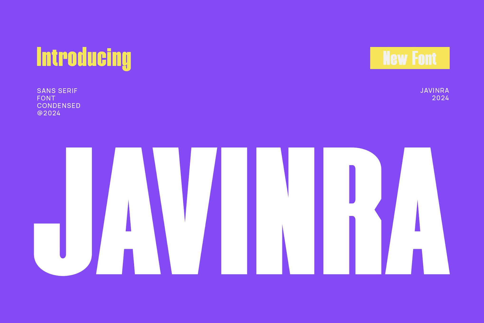 Imagen de portada de Javinra - Modern Condensed Sans Serif (fuente)