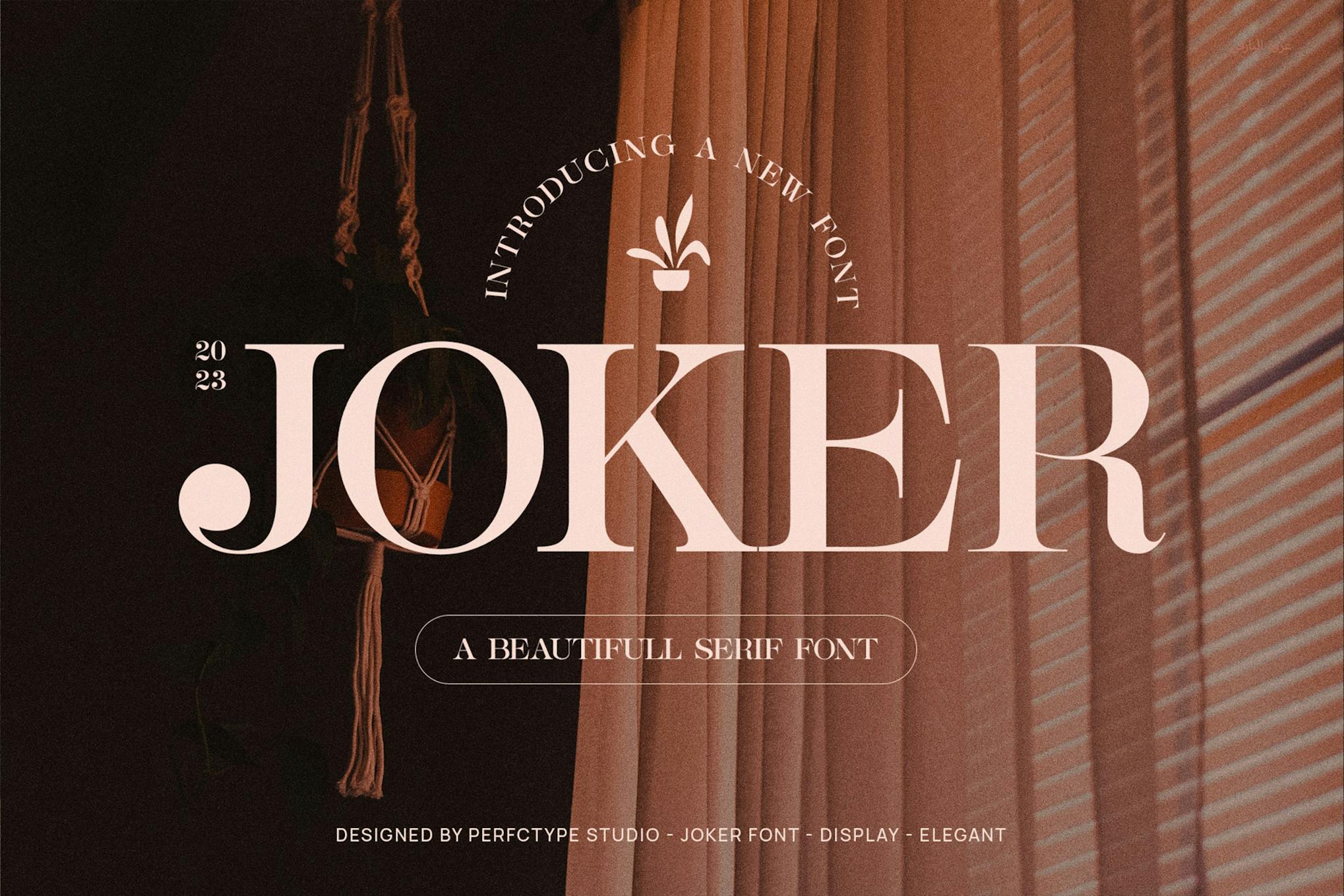 Imagen de portada de Joker Elegant Serif Font Typeface (fuente)