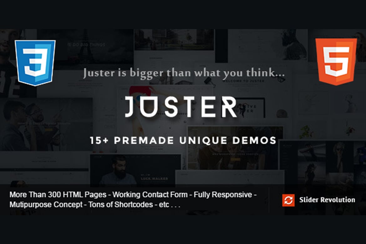 Imagen de portada de Juster - Multi-Concept HTML Theme (plantilla web)