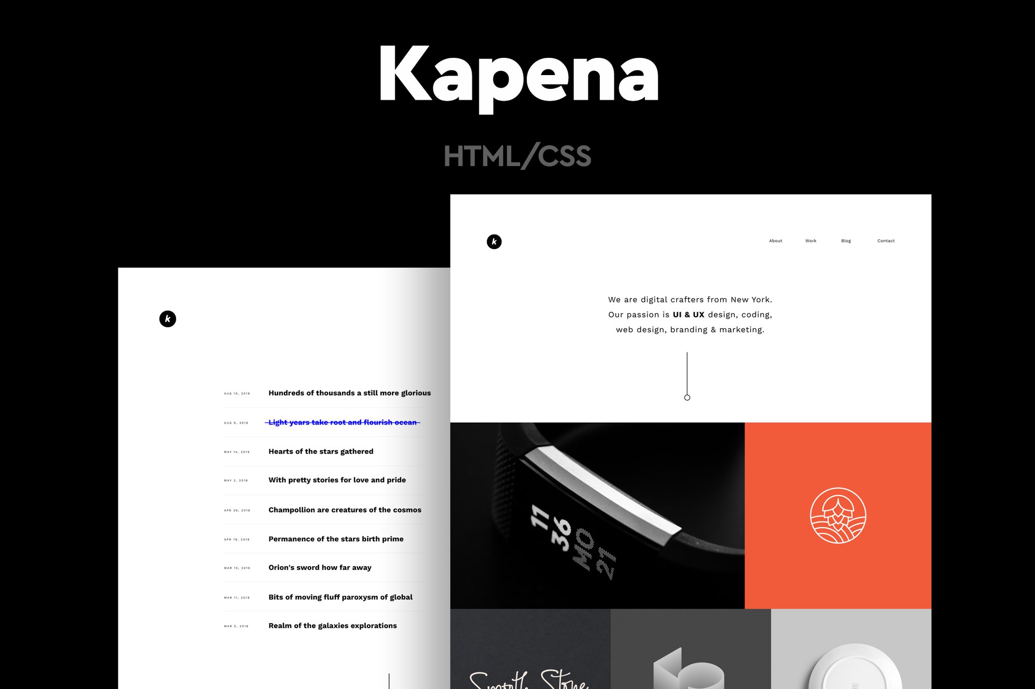 Imagen de portada de Kapena - Responsive Portfolio HTML Template (plantilla web)