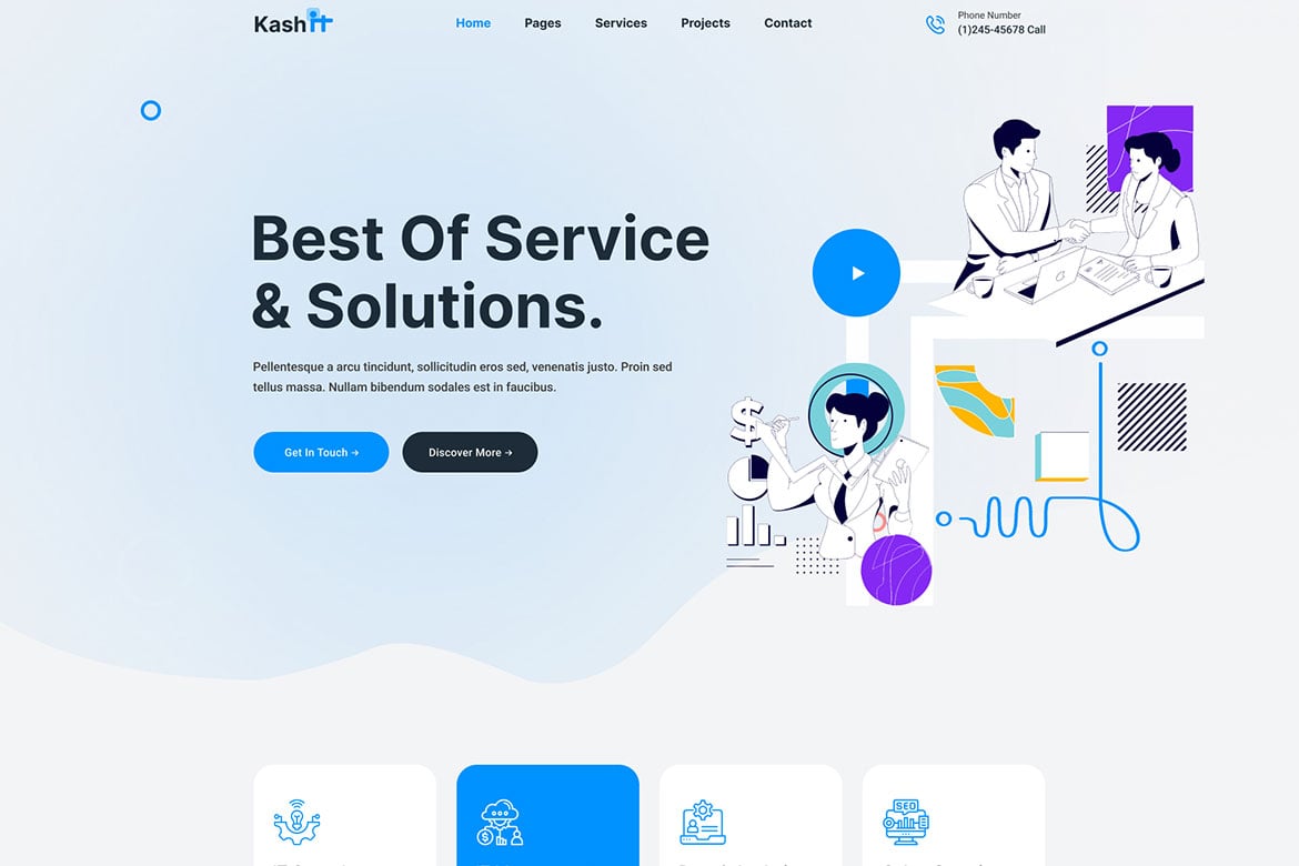 Imagen de portada de Kashit - Technology & IT Solutions HTML Template (plantilla web)