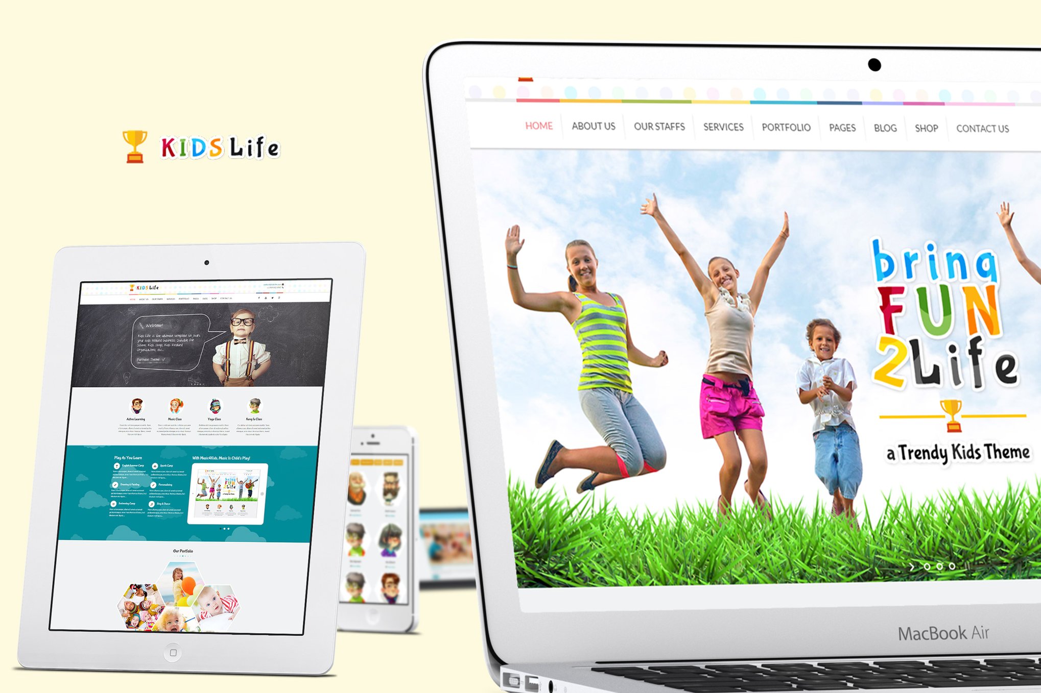 Imagen de portada de Kids Life - A Trendy Kids HTML Template (plantilla web)