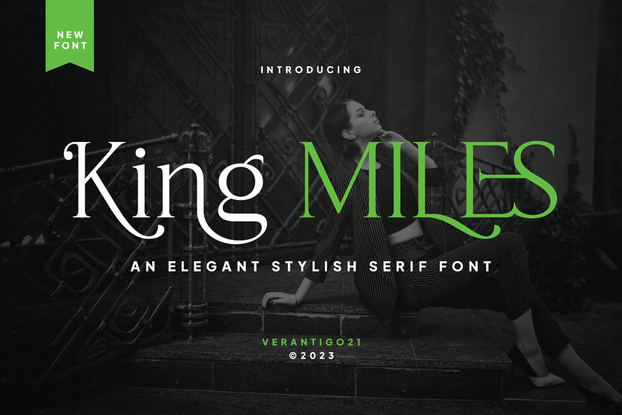 Imagen de portada de King Miles - Elegant Serif Font (fuente)