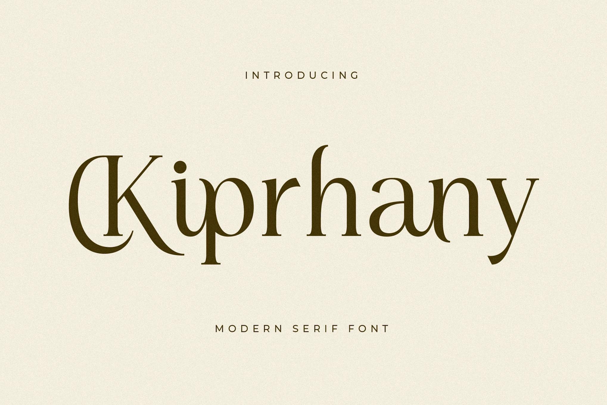 Imagen de portada de Kiprhany Modern Serif Font (fuente)