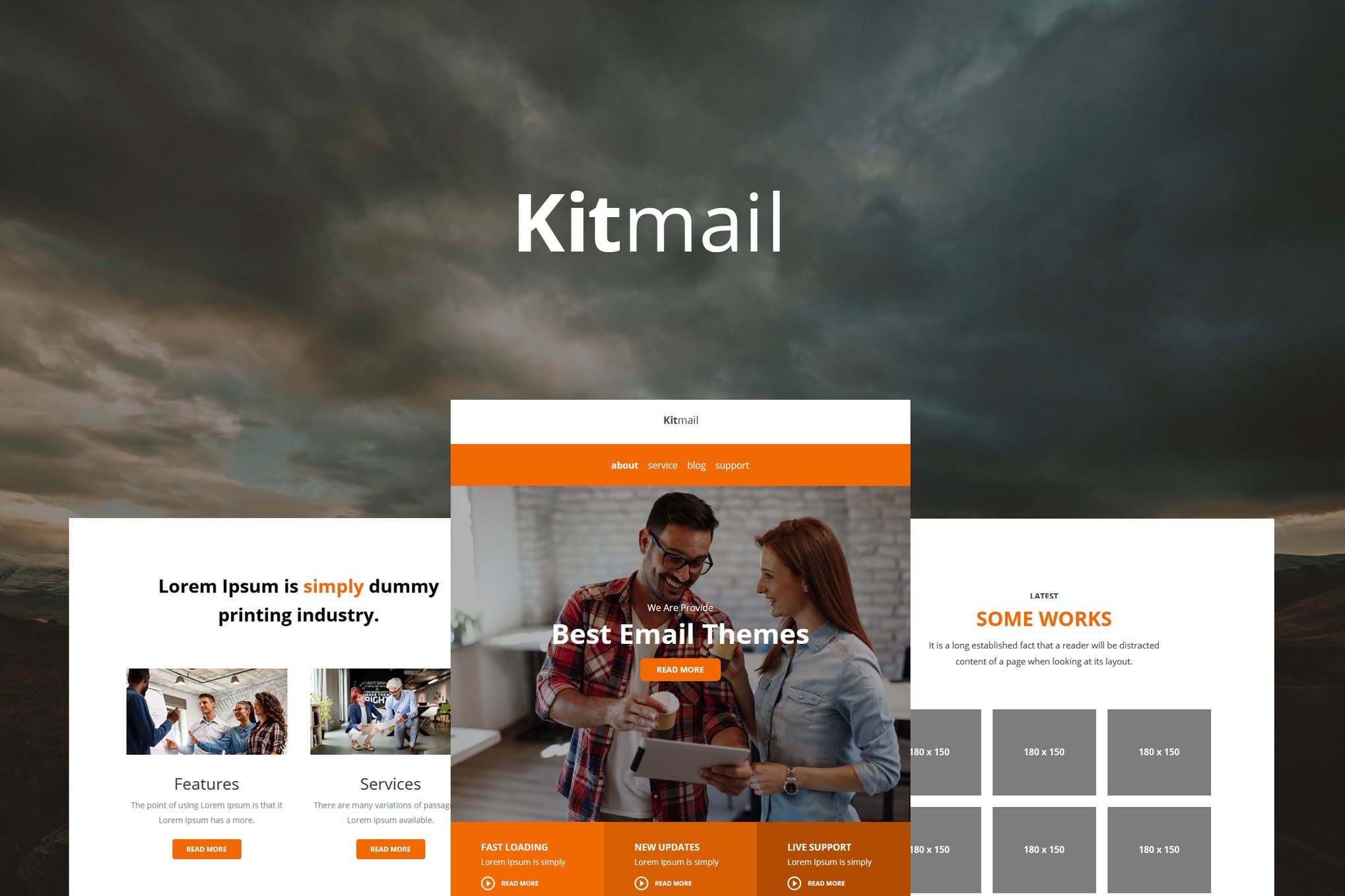 Imagen de portada de Kit Mail - Responsive E-mail Template (plantilla web)