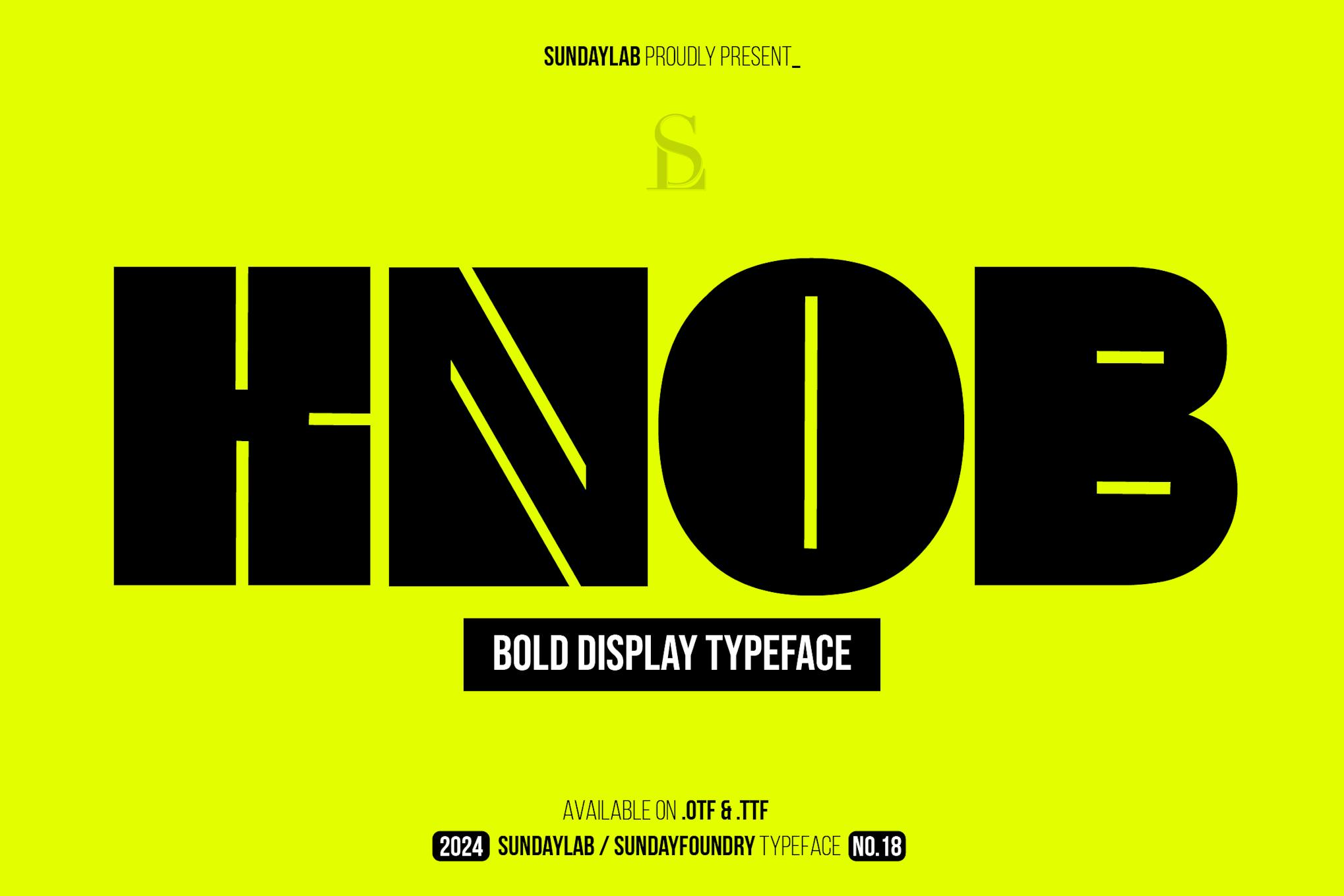 Imagen de portada de Knob Display Typleface (fuente)