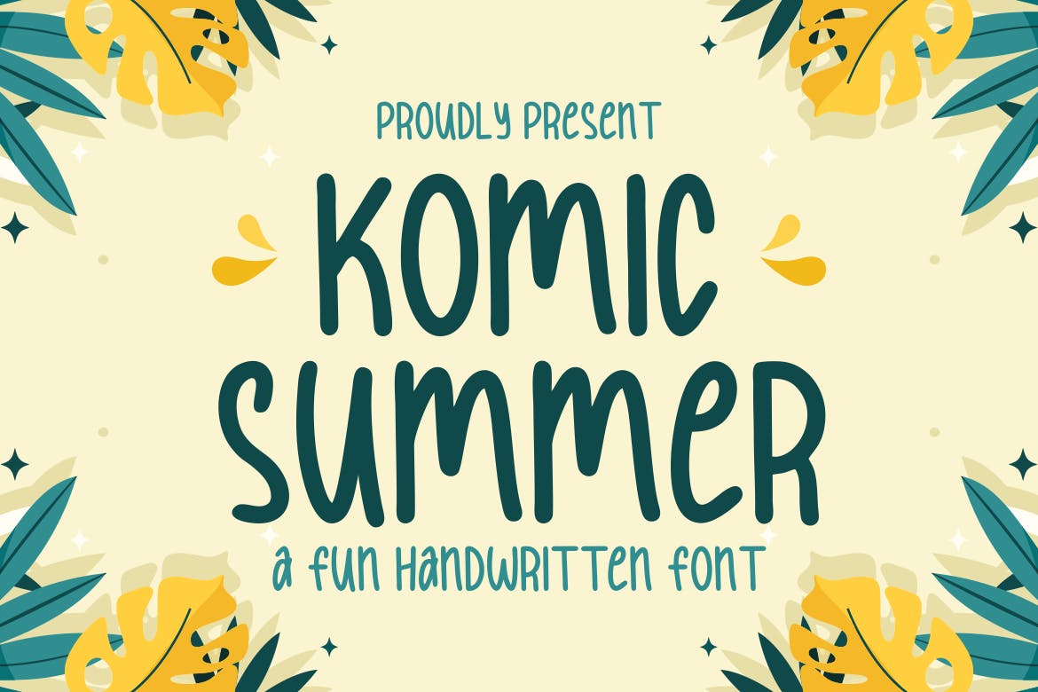 Imagen de portada de Komic Summer Font (fuente)