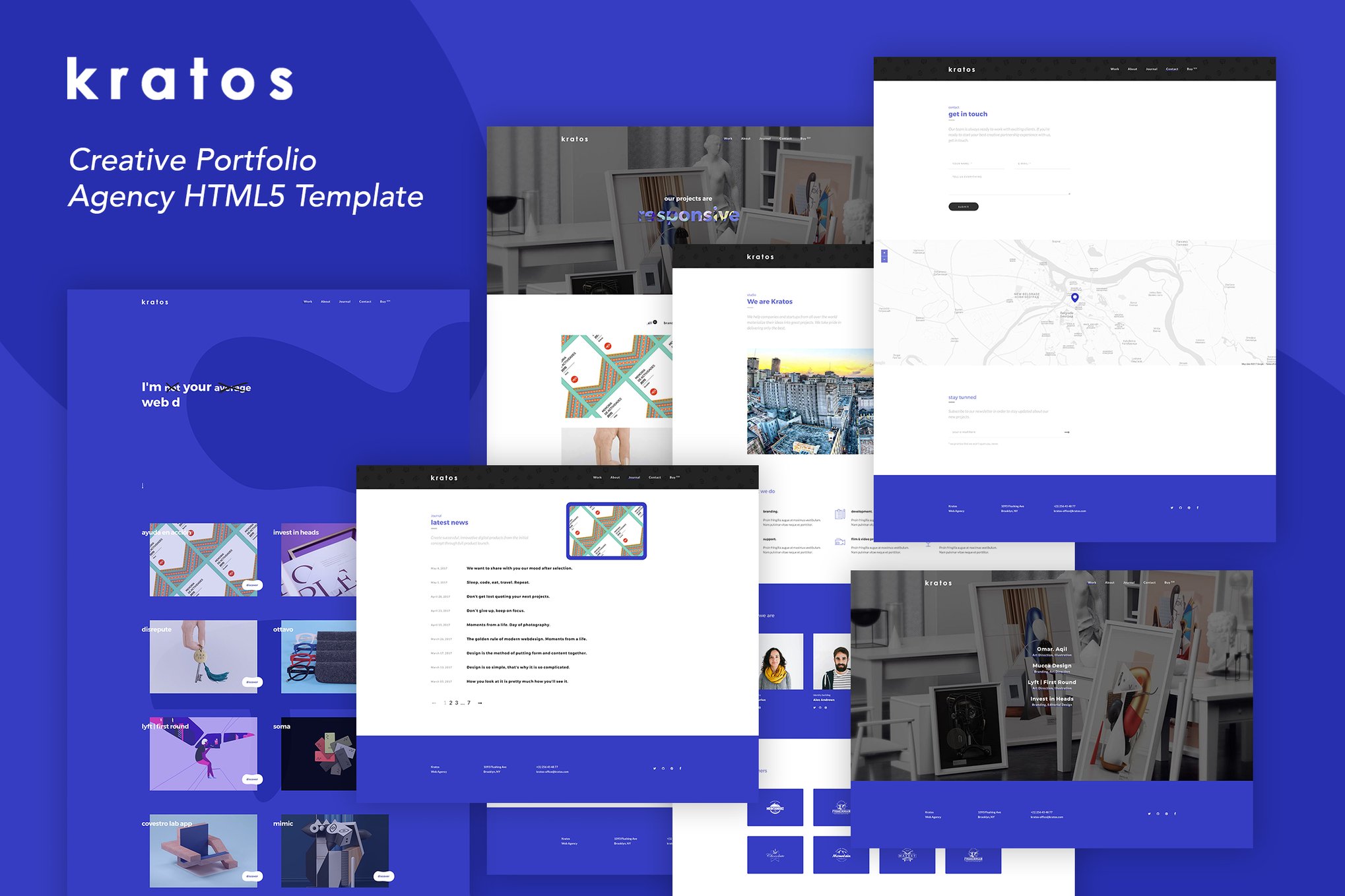 Imagen de portada de Kratos - Creative Portfolio Agency Template (plantilla web)
