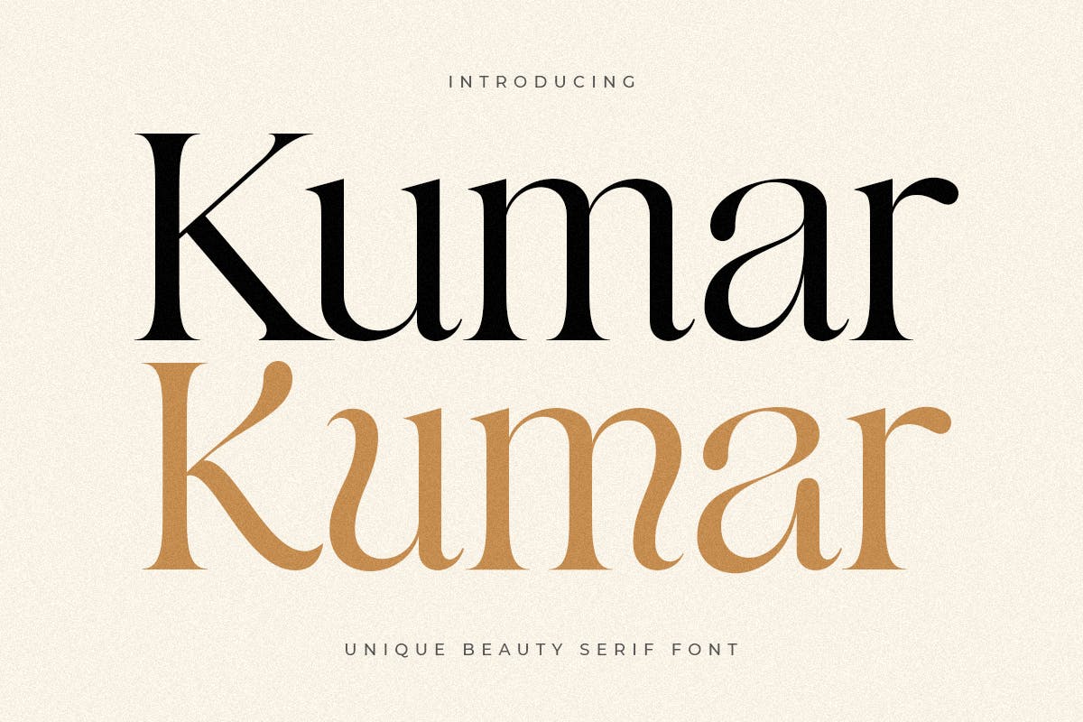 Imagen de portada de Kumar - Unique Beauty Serif Font (fuente)