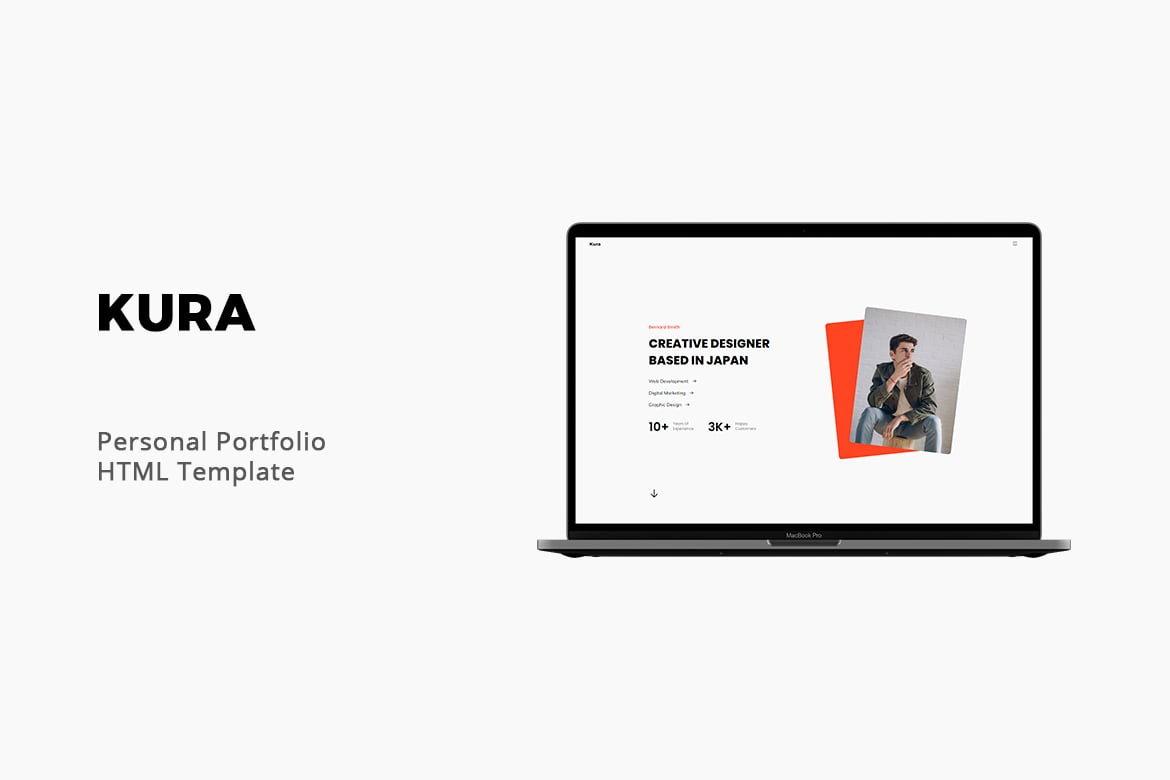 Imagen de portada de Kura - Personal Portfolio Template (plantilla web)