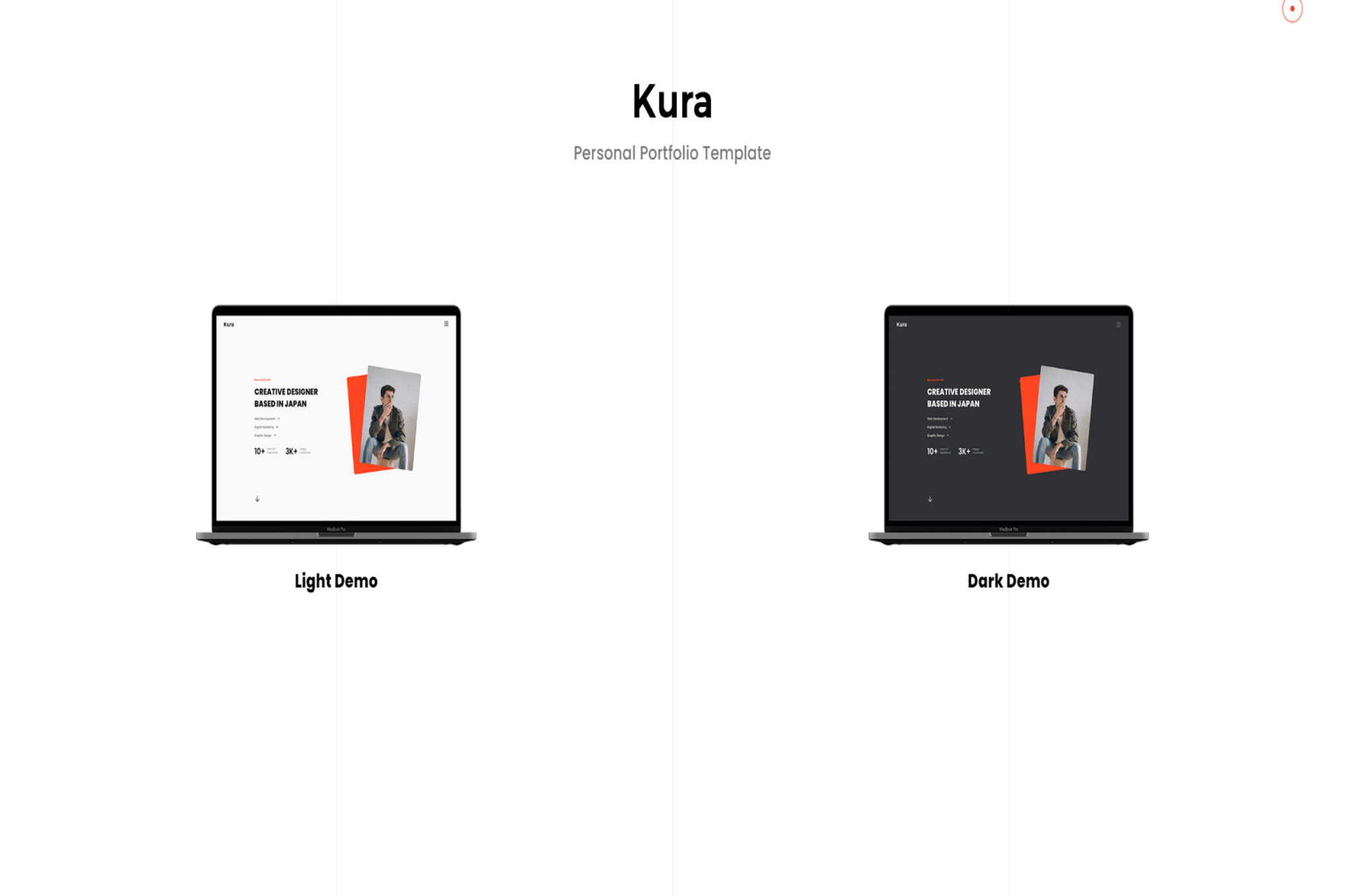 Imagen de portada de Kura - Personal Portfolio Vuejs Template (plantilla web)