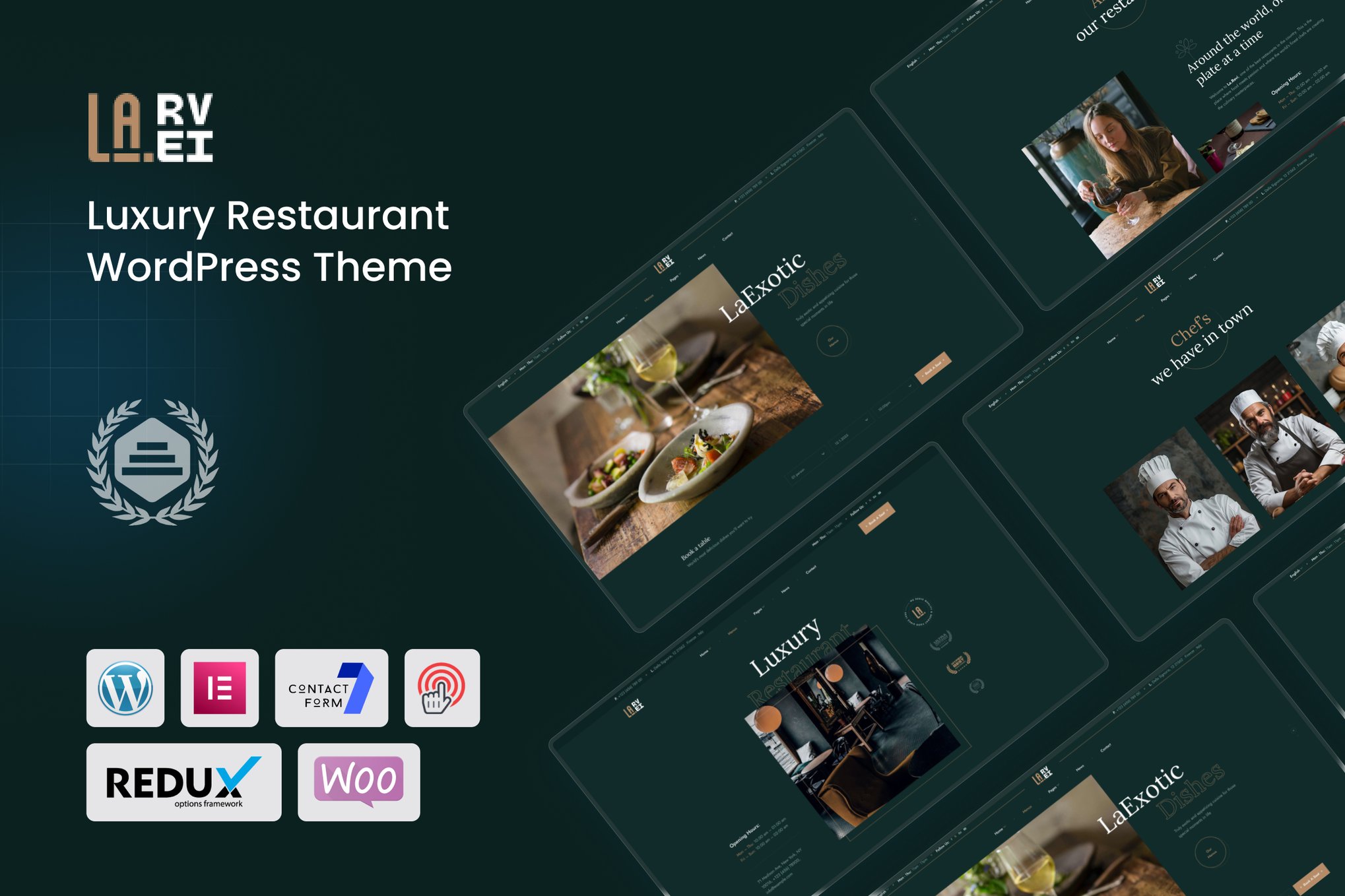 Imagen de portada de La.Revi - Luxury Restaurant WordPress Theme (tema)