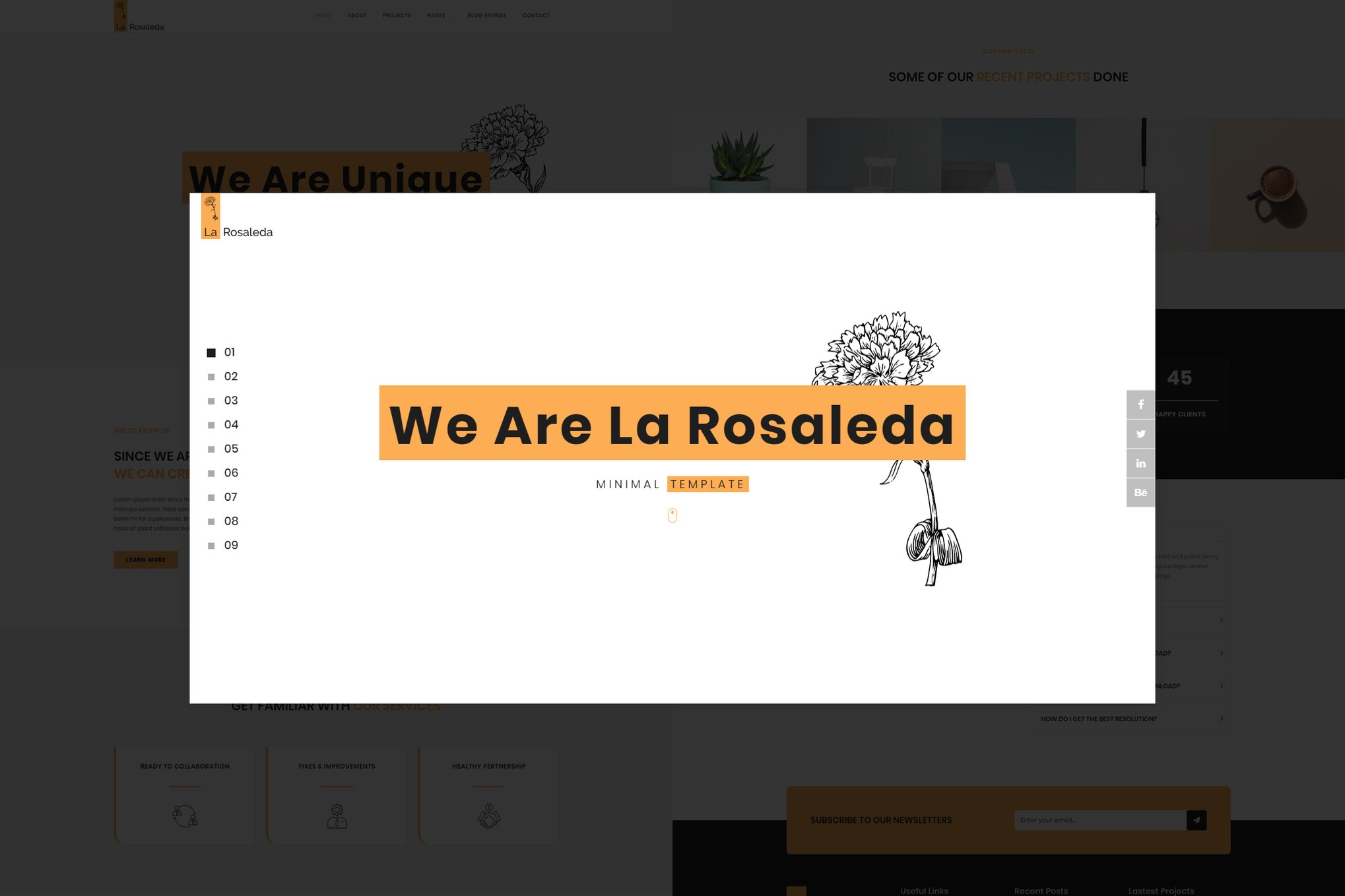 Imagen de portada de La Rosaleda - Creative HTML Template (plantilla web)