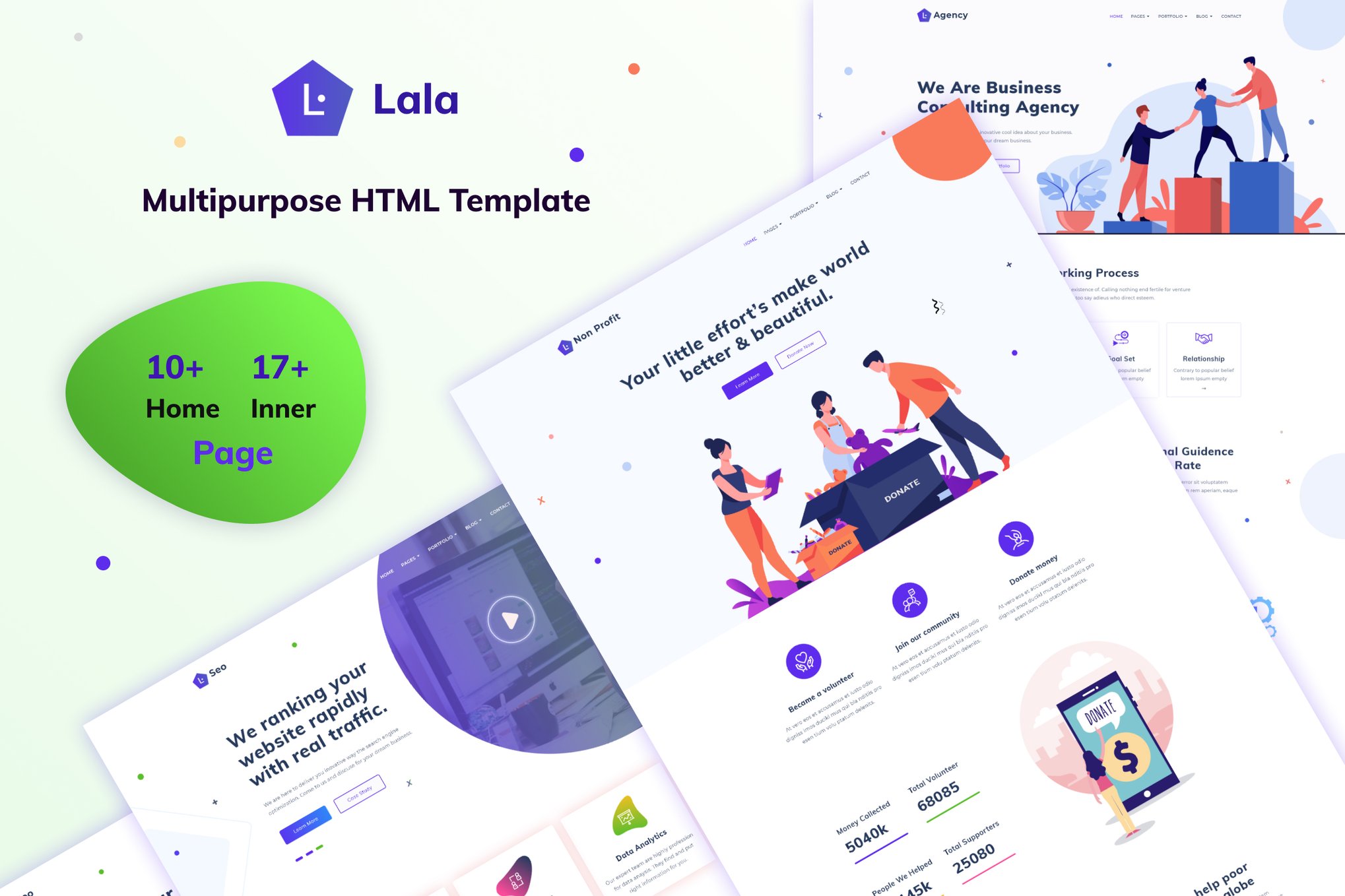 Imagen de portada de Lala - Multipurpose Bootstrap 5 HTML Template (plantilla web)
