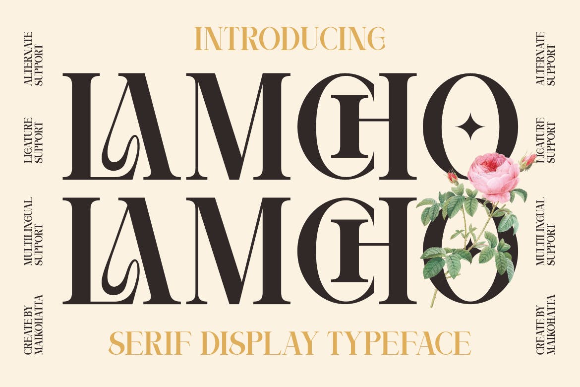 Imagen de portada de Lamcho - Serif Display Typeface (fuente)