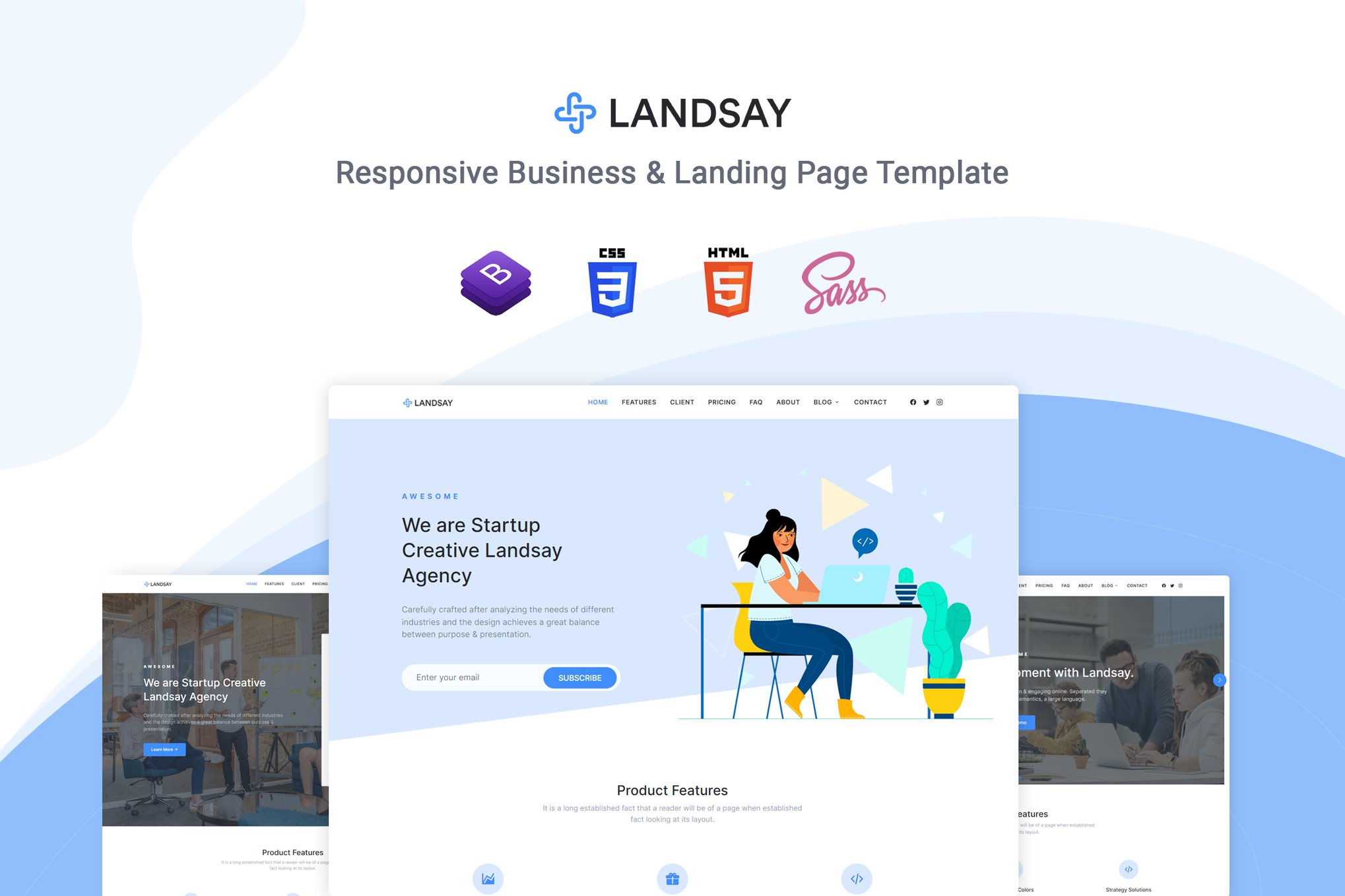 Imagen de portada de Landsay - Bootstrap 5 Landing Page Template (plantilla web)