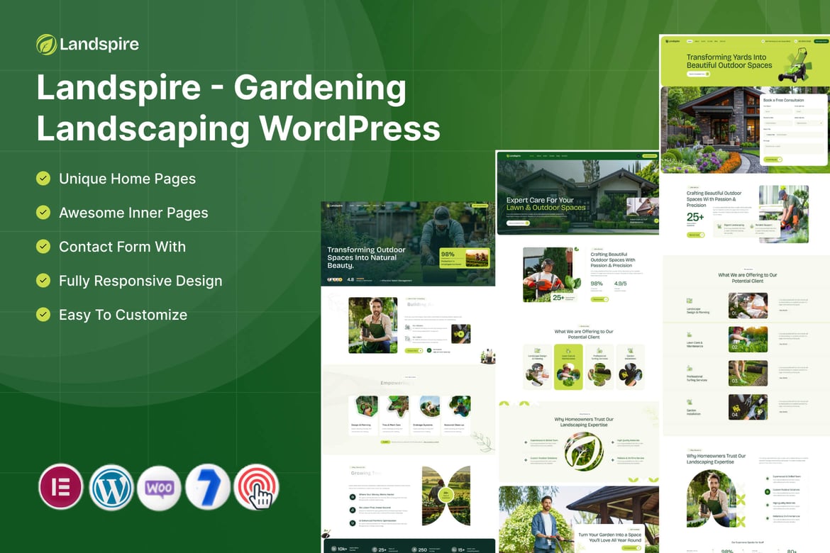 Imagen de portada de Landspire – Gardening Landscaping WordPress (tema)