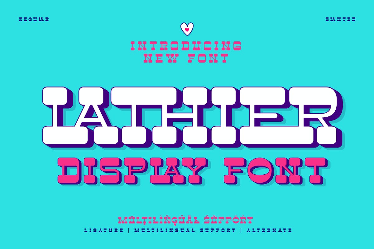 Imagen de portada de Lathier - Display Font (fuente)