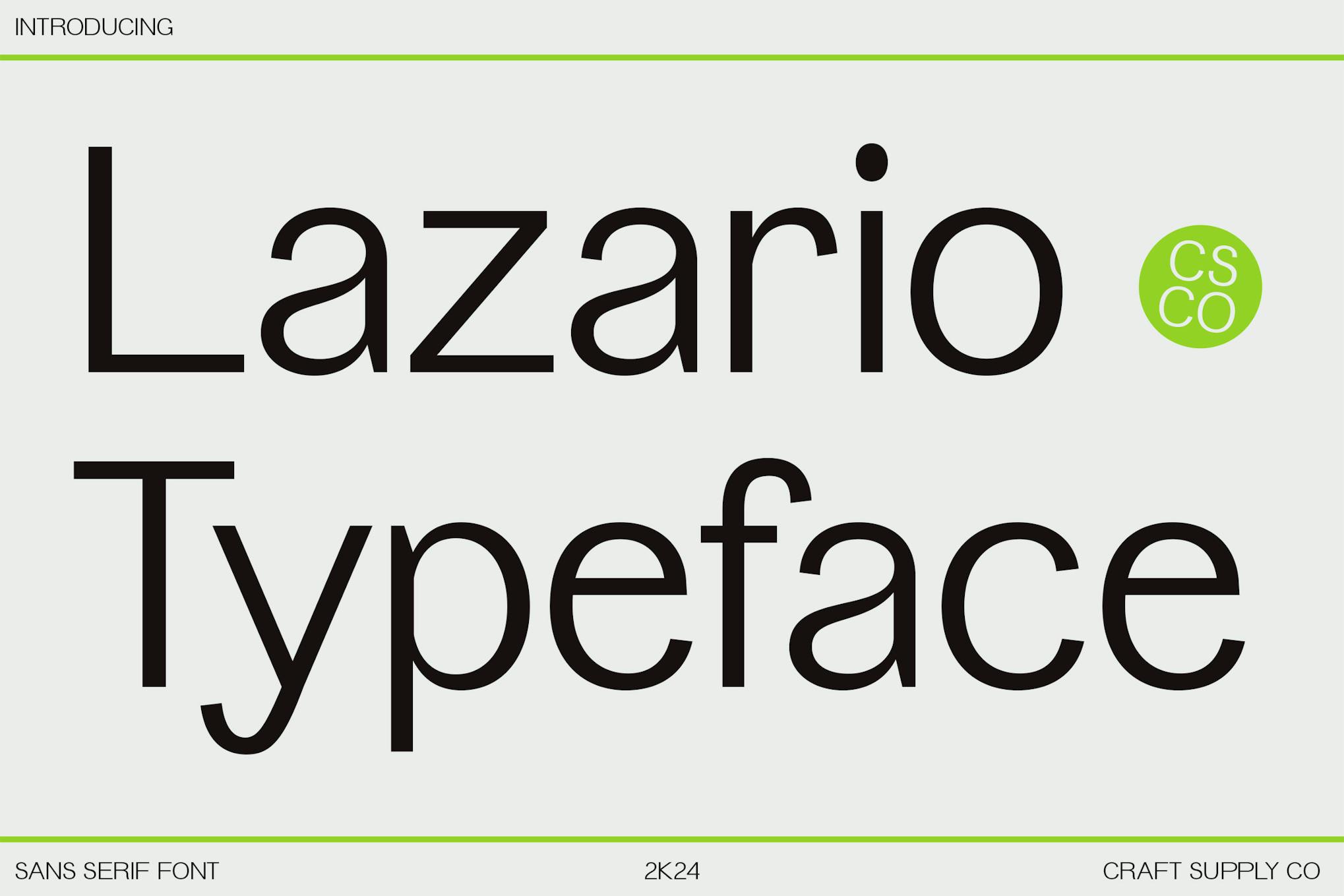 Imagen de portada de Lazario – Modern Font (fuente)