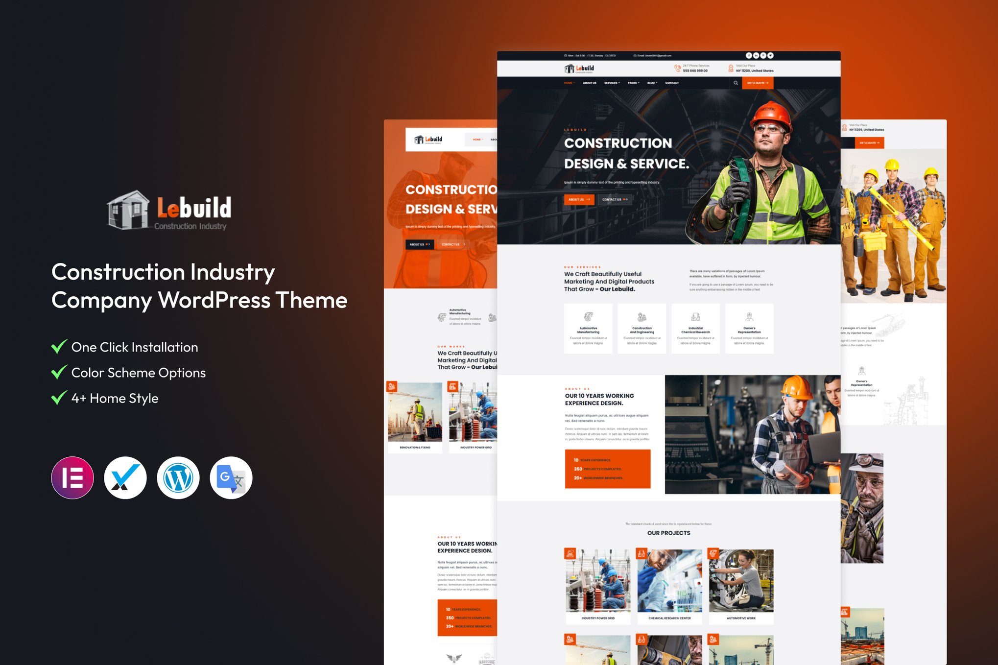 Imagen de portada de Lebuild - Construction Company WordPress Theme (tema)