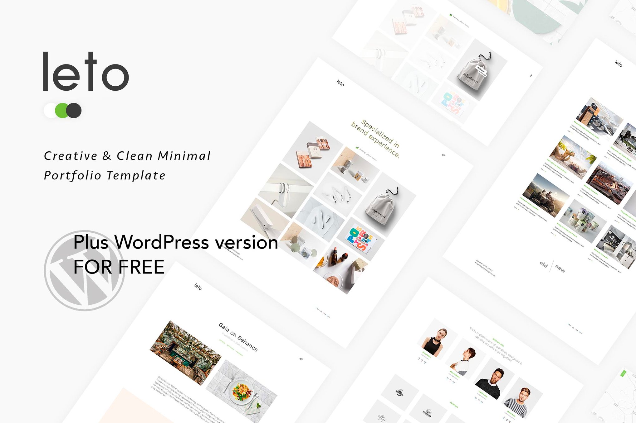 Imagen de portada de Leto - Creative Minimal Portfolio Template (plantilla web)