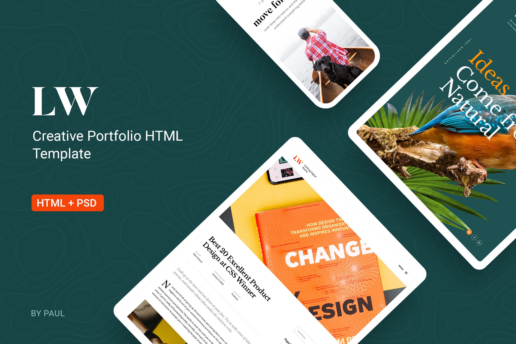 Imagen de portada de Lewis - Creative Portfolio & Agency HTML Template (plantilla web)