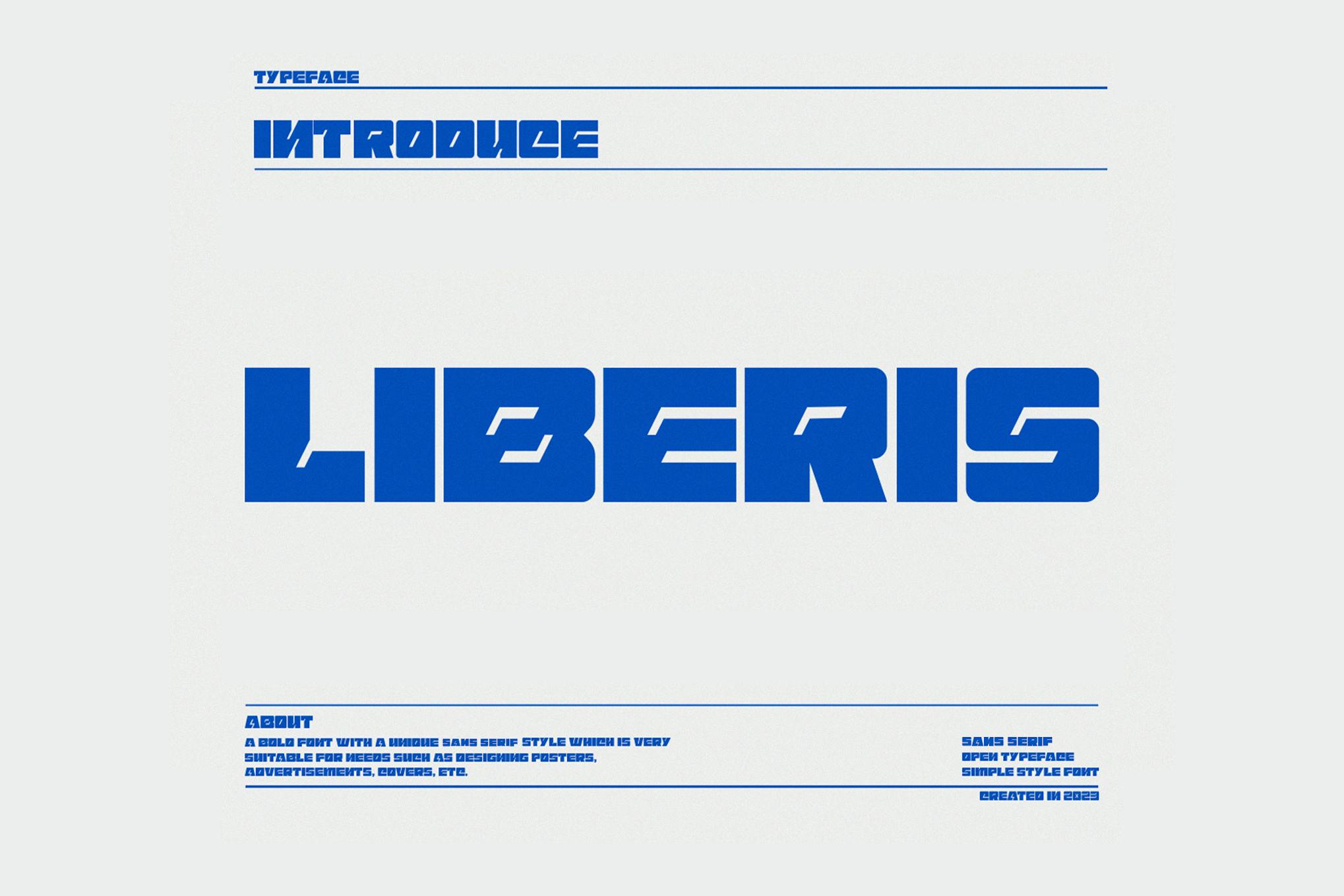 Imagen de portada de Liberis - Simple Style Open Sans Serif Typeface (fuente)