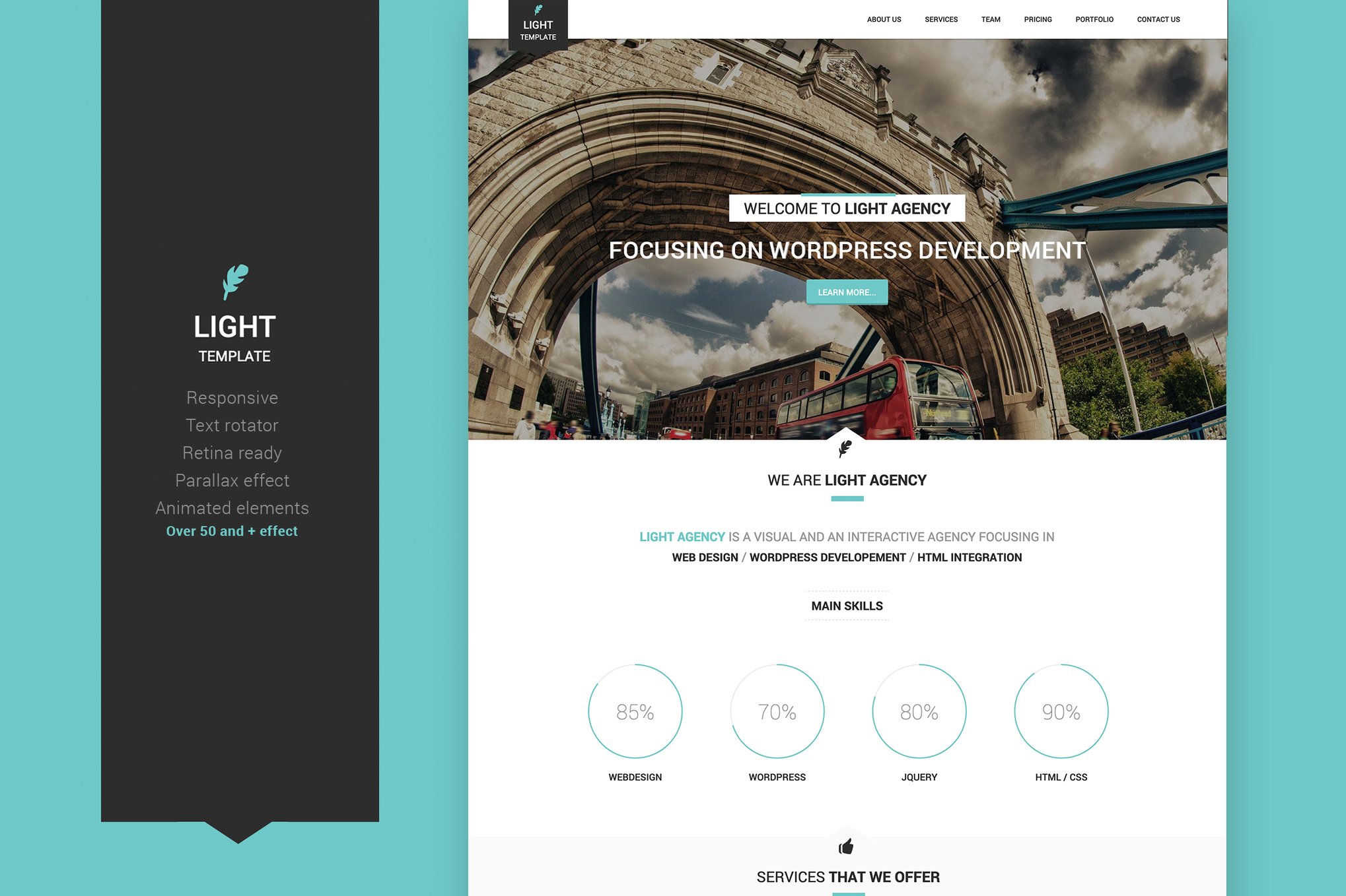 Imagen de portada de Light Html One-Page Template (plantilla web)