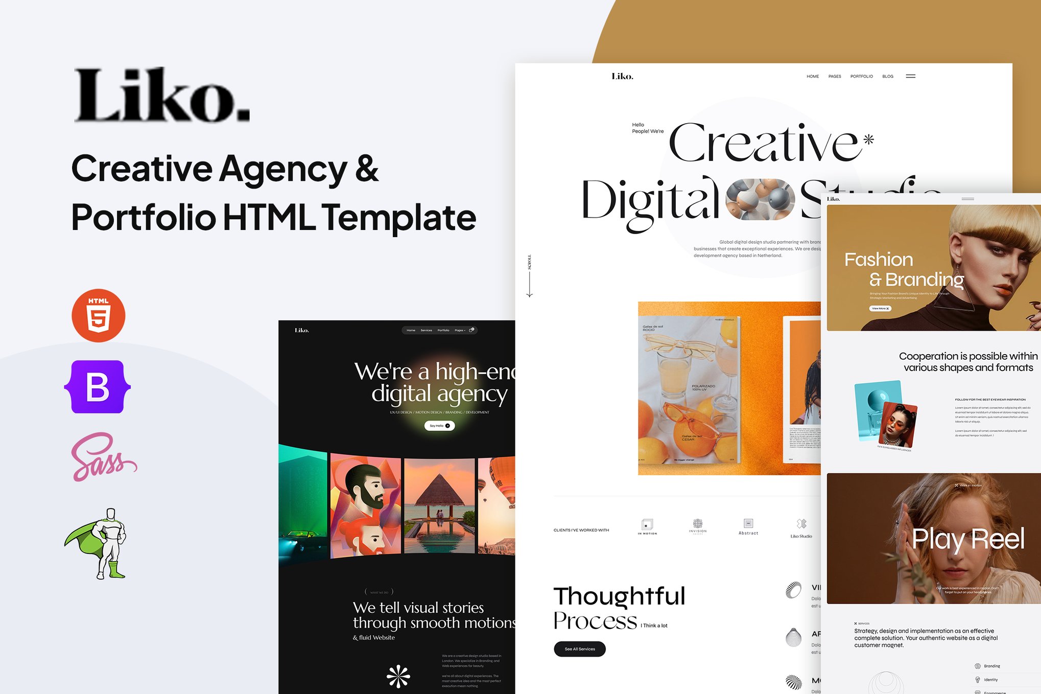 Imagen de portada de Liko - Creative Agency & Portfolio HTML Template (plantilla web)