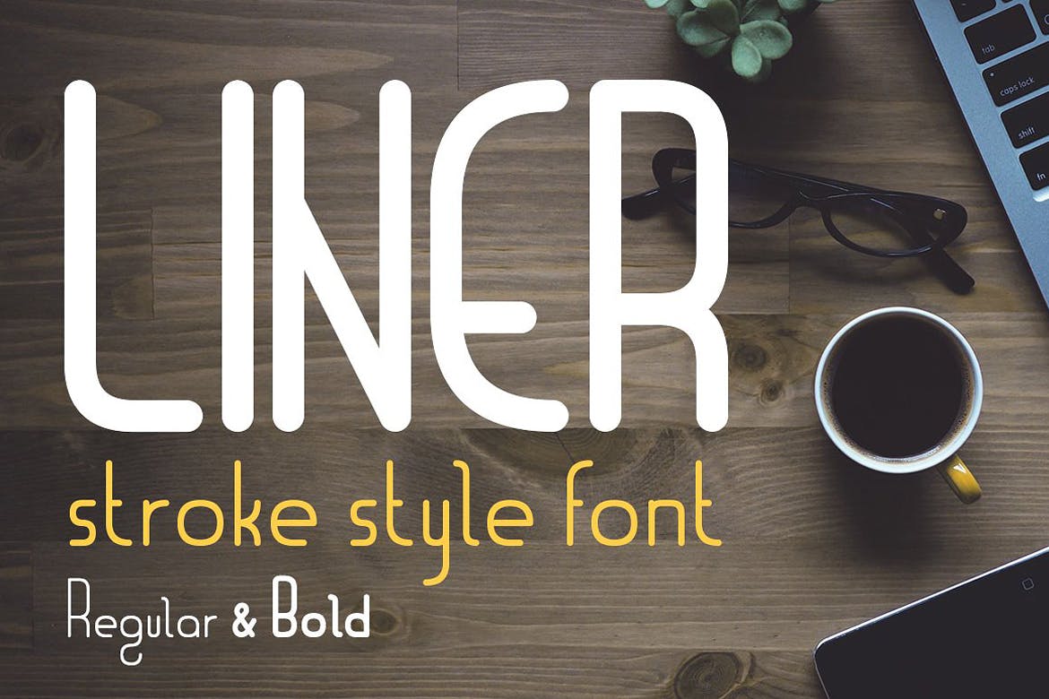 Imagen de portada de Liner| font for logos with frames (fuente)