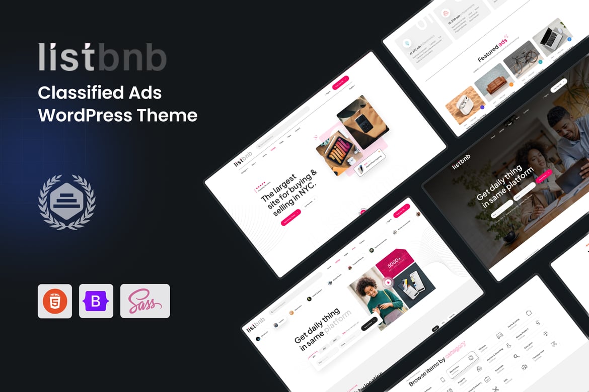 Imagen de portada de Listbnb – Classified Ads WordPress Theme (tema)