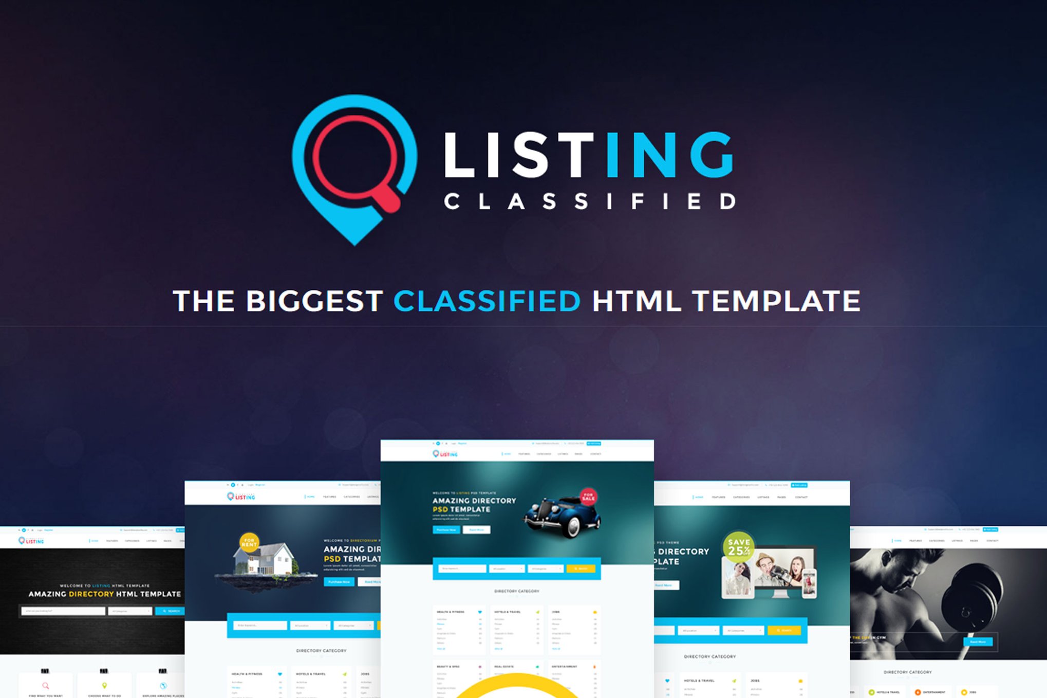 Imagen de portada de Listing - Classified Ads Directory HTML Template (plantilla web)