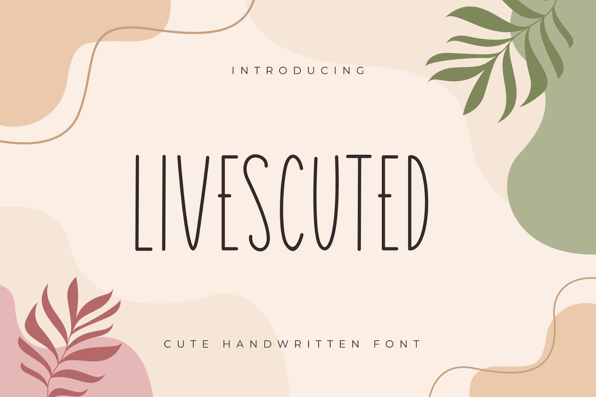 Imagen de portada de Livescuted Font (fuente)