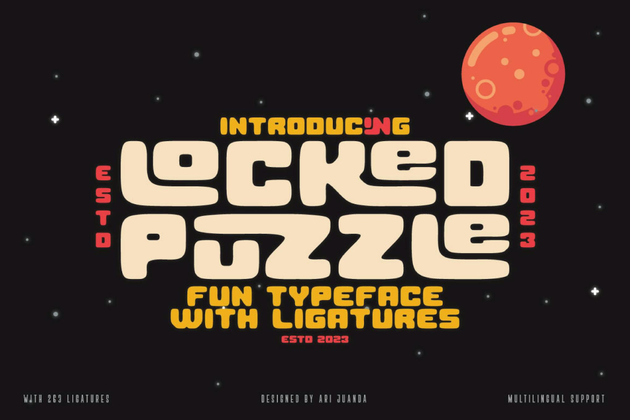 Imagen de portada de Locked Puzzle A Typeface (fuente)