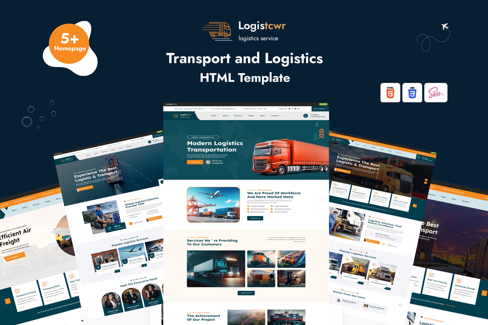 Imagen de portada de Logistcwr - Transport and Logistics HTML Template (plantilla web)