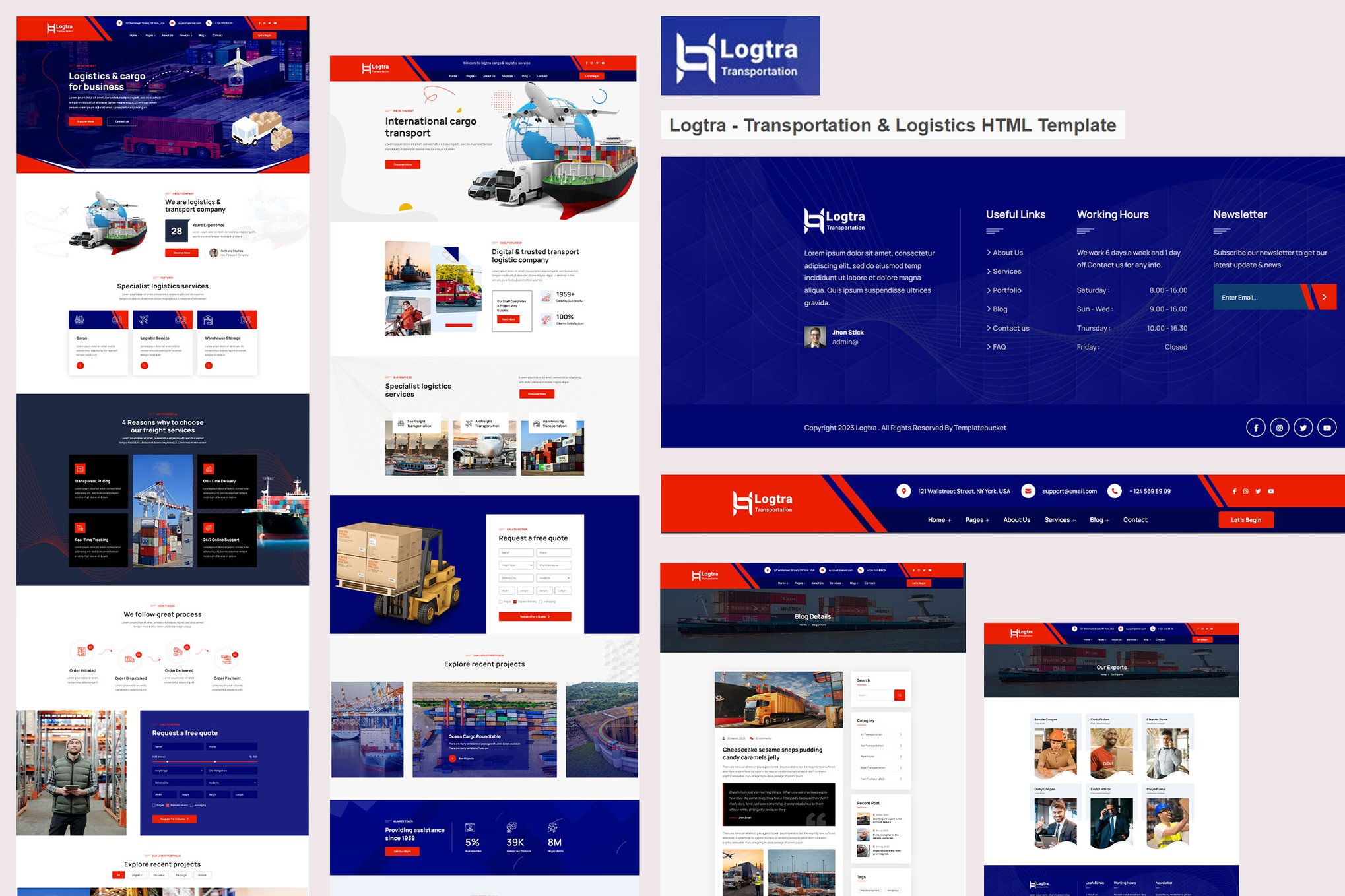 Imagen de portada de Logtra - Transportation & Logistics HTML Template (plantilla web)