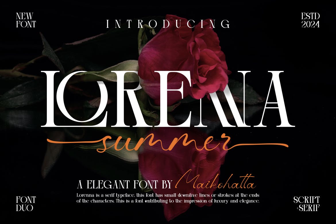 Imagen de portada de Lorenna - Elegant Duo Font (fuente)