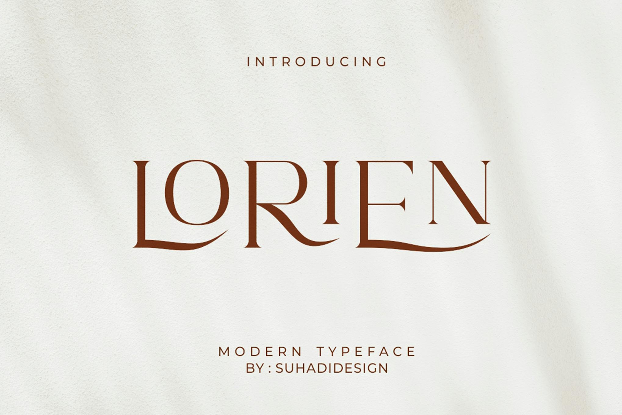 Imagen de portada de Lorien modern typeface serif font (fuente)