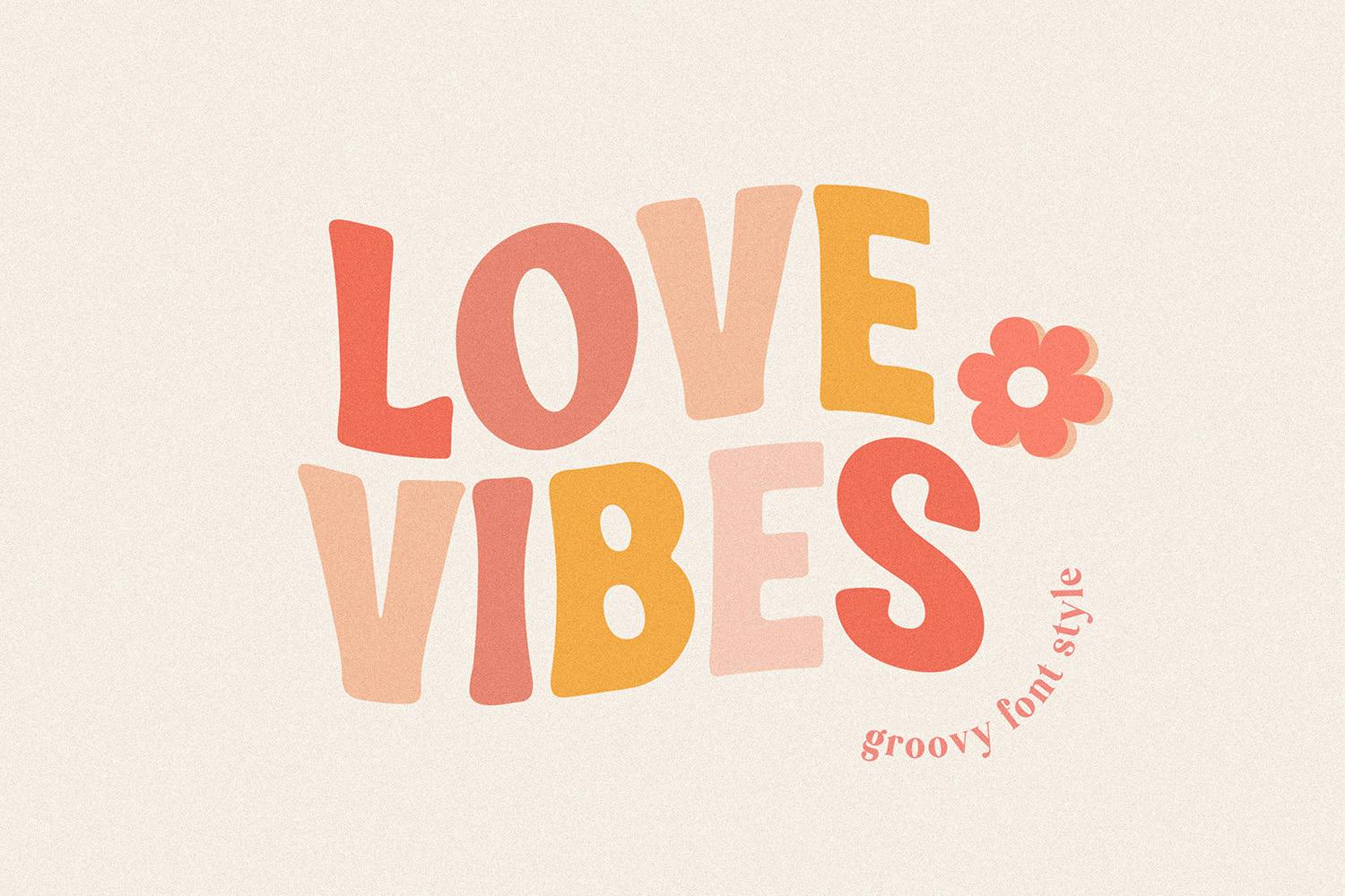 Imagen de portada de Love Vibes Groovy Font (fuente)