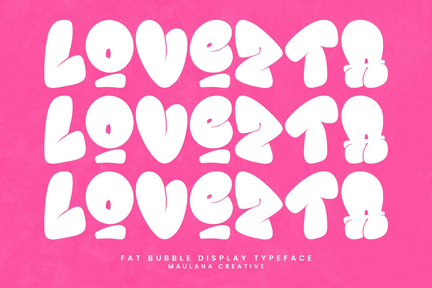 Imagen de portada de Lovezta Fat Bubble Display Font (fuente)