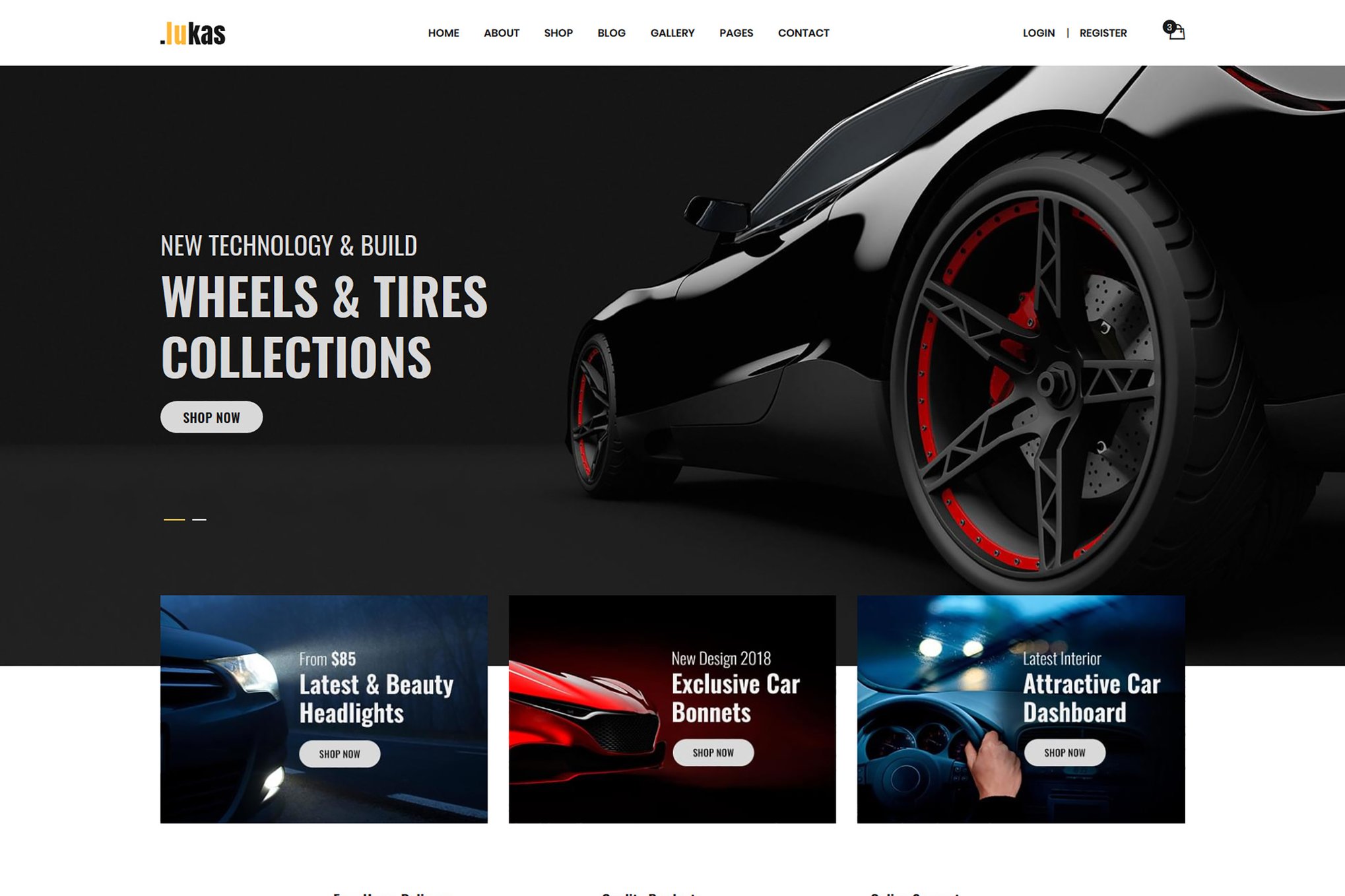 Imagen de portada de Lukas - Car Parts Store eCommerce HTML Template (plantilla web)