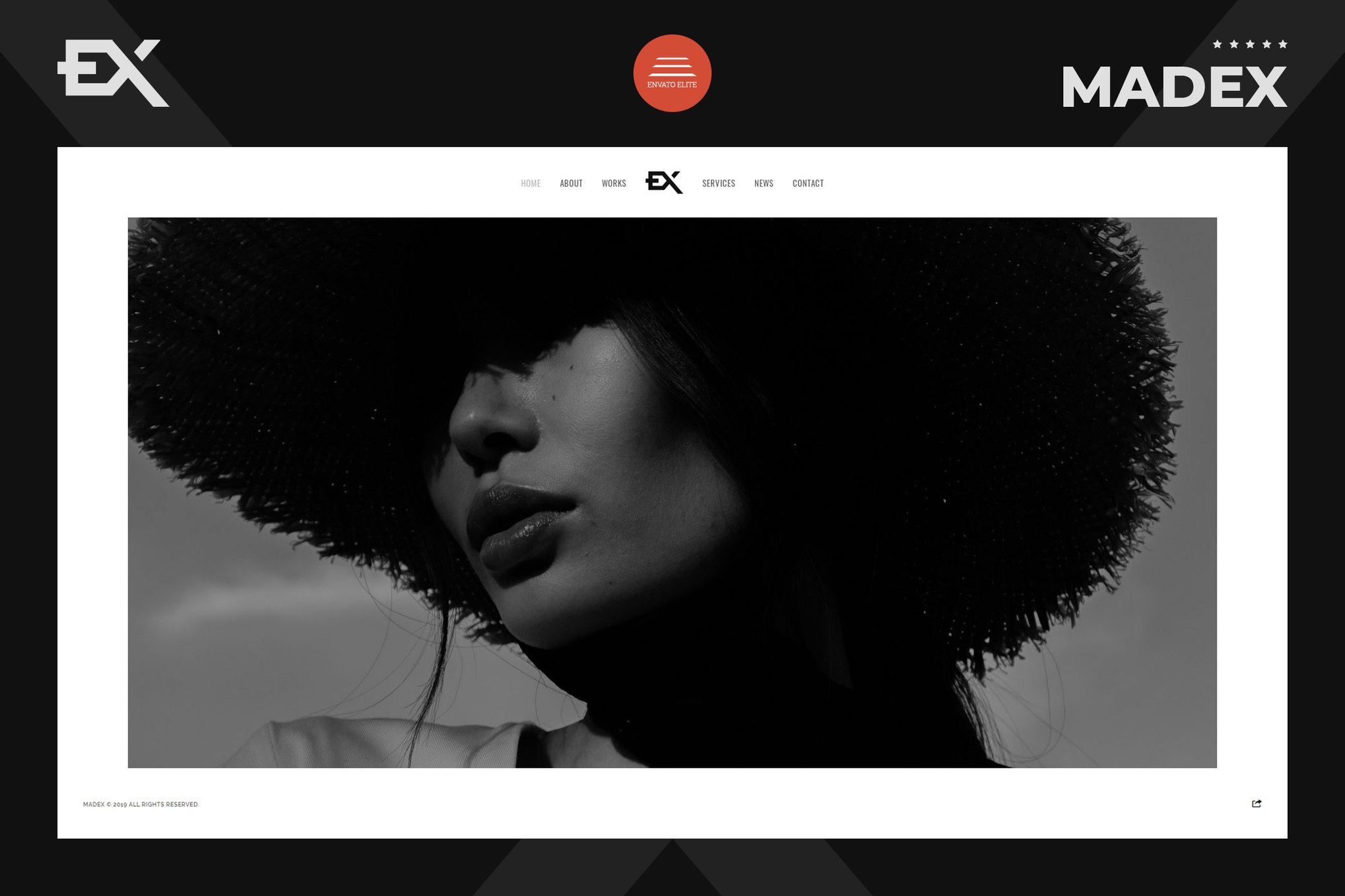 Imagen de portada de Madex - Creative Photography Portfolio Template (plantilla web)