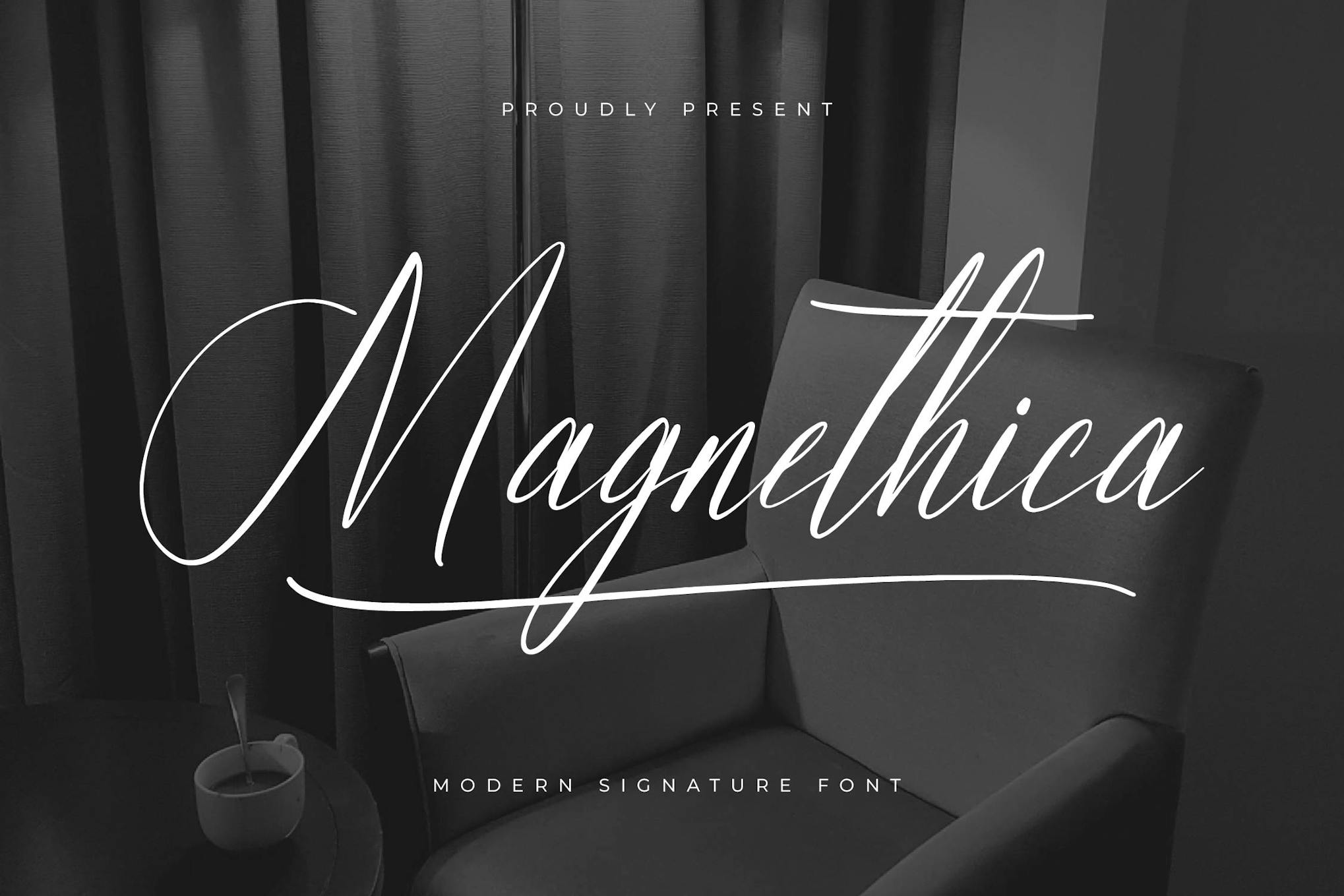 Imagen de portada de Magnethica Modern Signature Font (fuente)